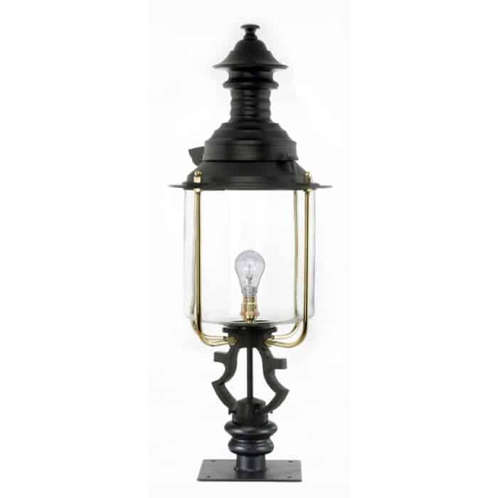 Black Belgravia Lantern On Pillar Bracket - Large