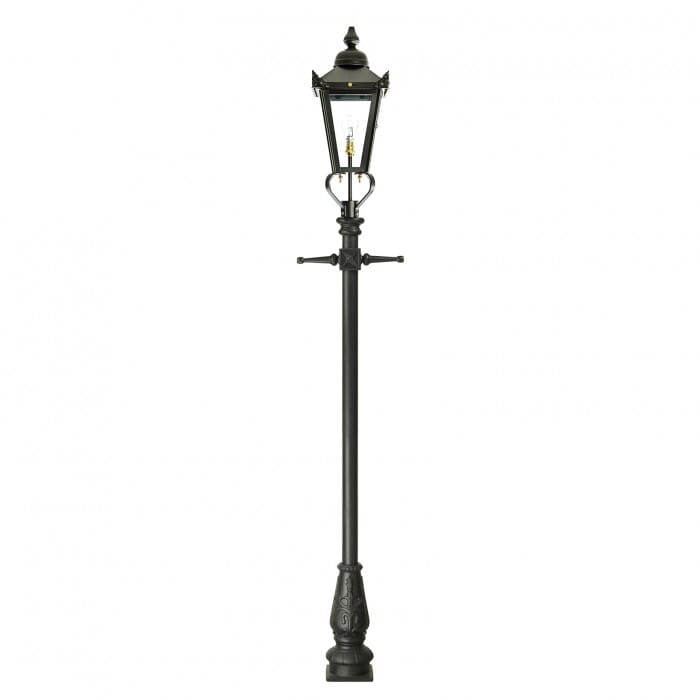 Traditional Cast Iron Lamppost & Black Victorian Lantern - Small - LF1000/LF1050
