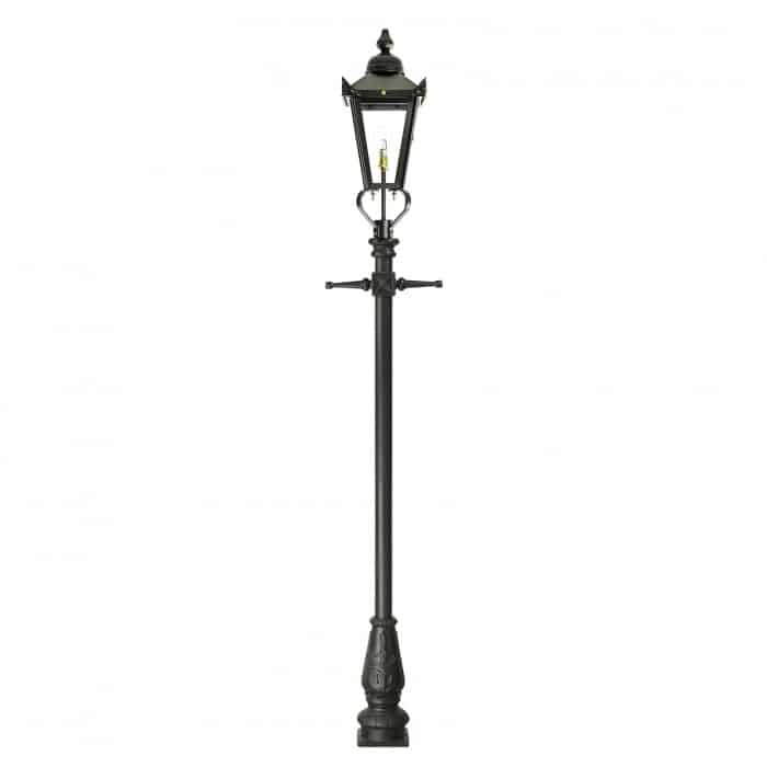 Traditional Cast Iron Lamppost & Black Victorian Lantern