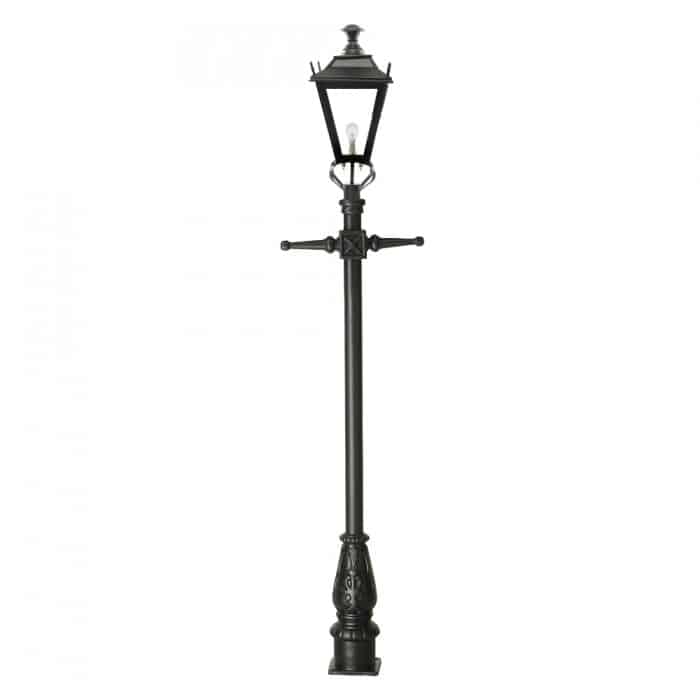 Traditional Cast Iron Lamppost & Black Victorian Lantern