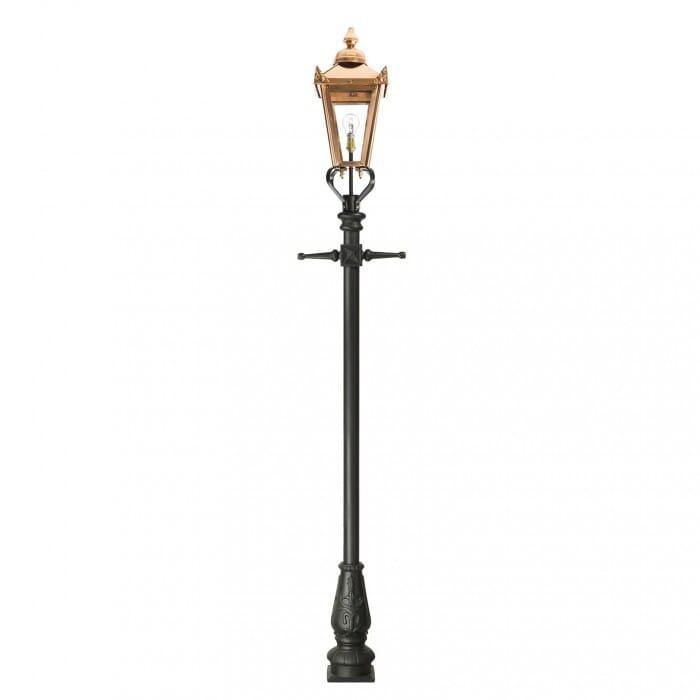Traditional Cast Iron Lamppost & Copper Victorian Lantern - Small - LF1000/LF1053