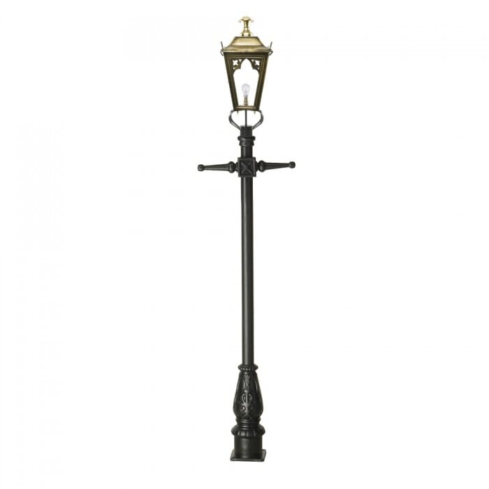 Traditional Cast Iron Lamppost & Antique Brass Gothic Lantern - Small - LF1000/LF1080/PBL