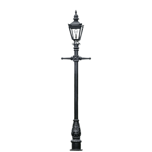 Extra Small Traditional Cast Iron Lamppost & Black Harrogate Lantern
