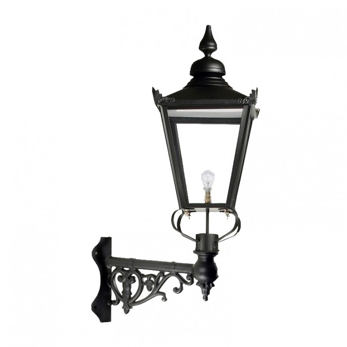 Traditional Black Victorian Lantern On Corner Bracket - Small - LF1089/S/LF1050
