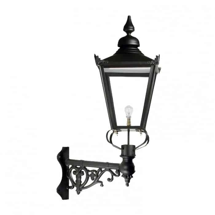 Traditional Black Victorian Lantern On Corner Bracket - Small
