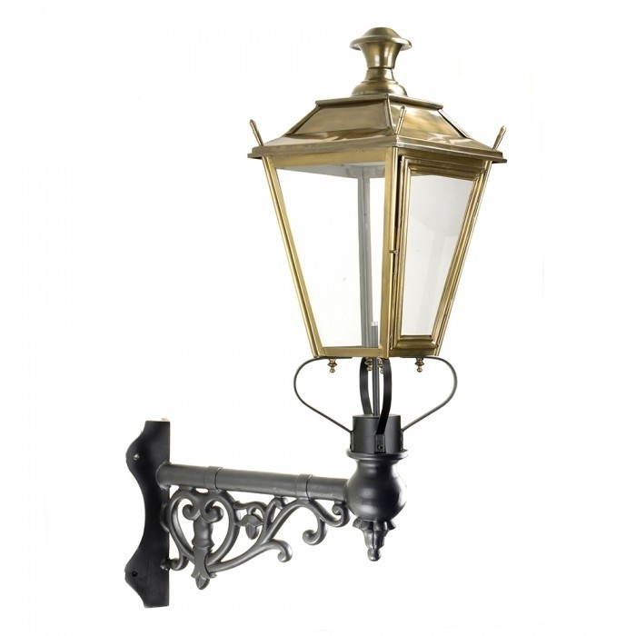 Traditional Brass Dorchester Lantern On Corner Bracket - Large - LF1089/L/LF1045/A/L