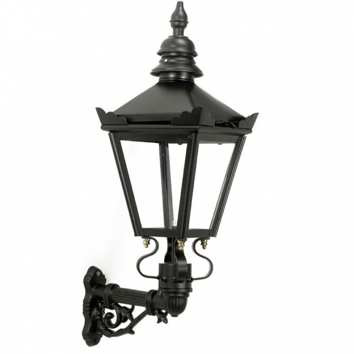 Traditional Black Harrogate Lantern On Tivoli Bracket - Small - LF1085/BKT/LF1085/BLK