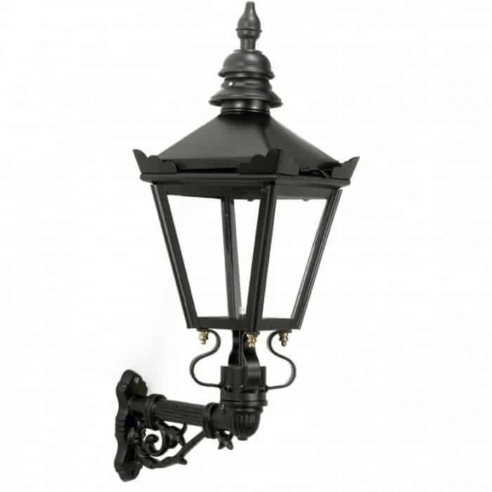 Traditional Black Harrogate Lantern On Tivoli Bracket - Small