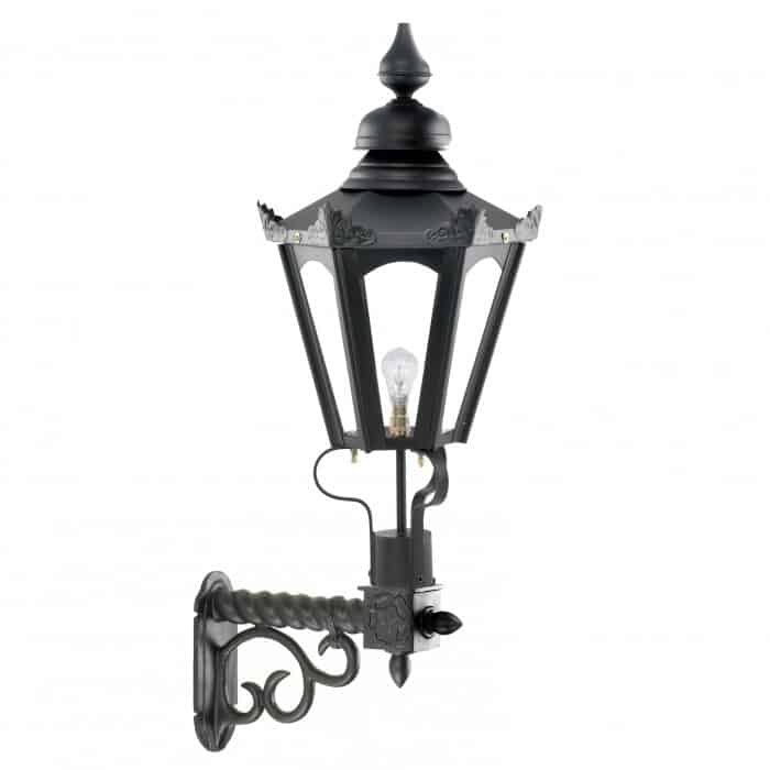 Traditional Hexagonal Lantern On Royale Bracket - Medium