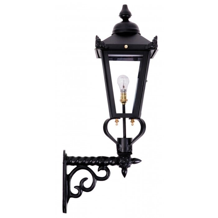 Traditional Black Victorian Lantern On Royale Bracket - Medium - LF1003/M/LF1051