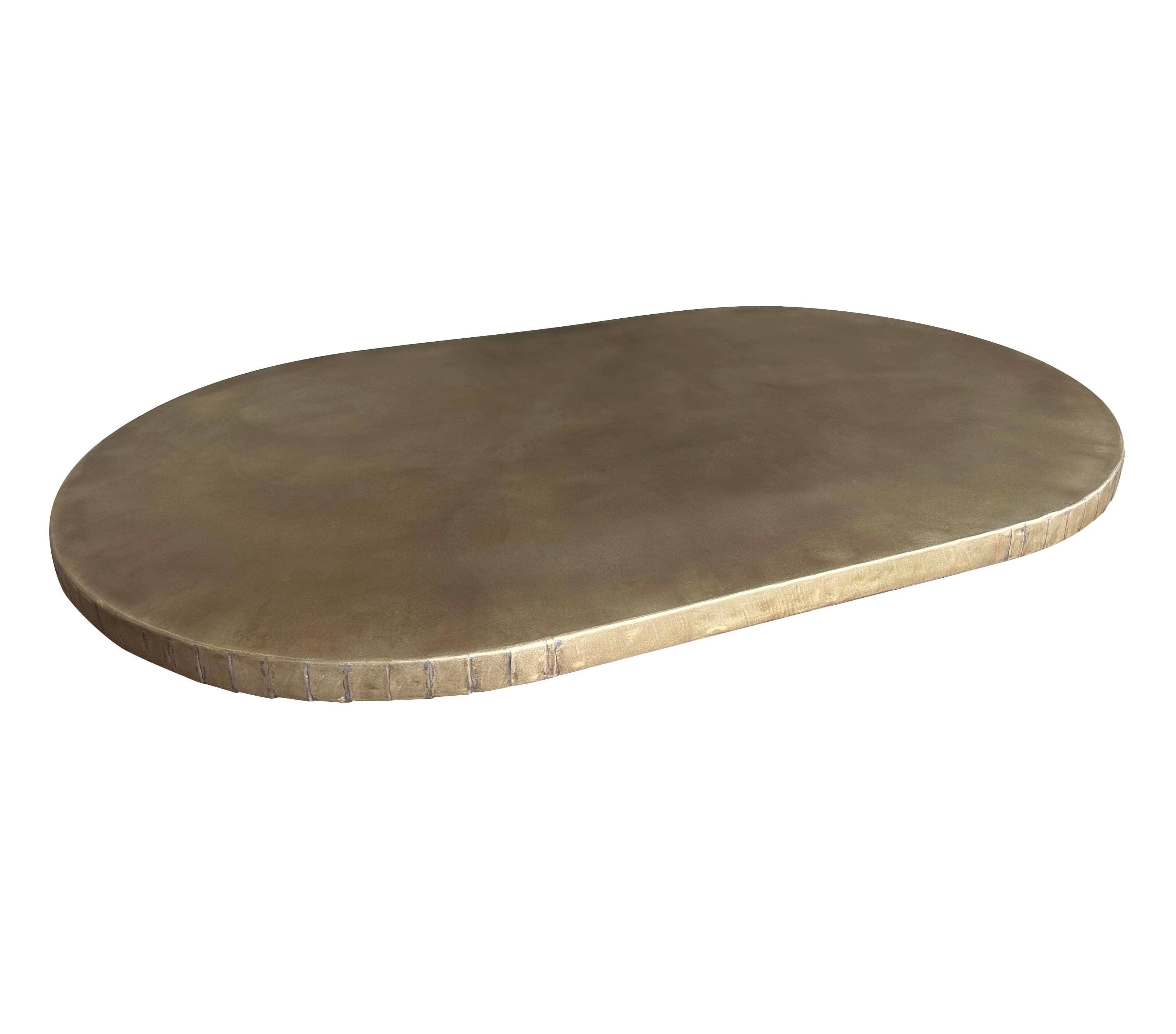 Bespoke Antique Brass Oval Island Kitchen Top - D2158