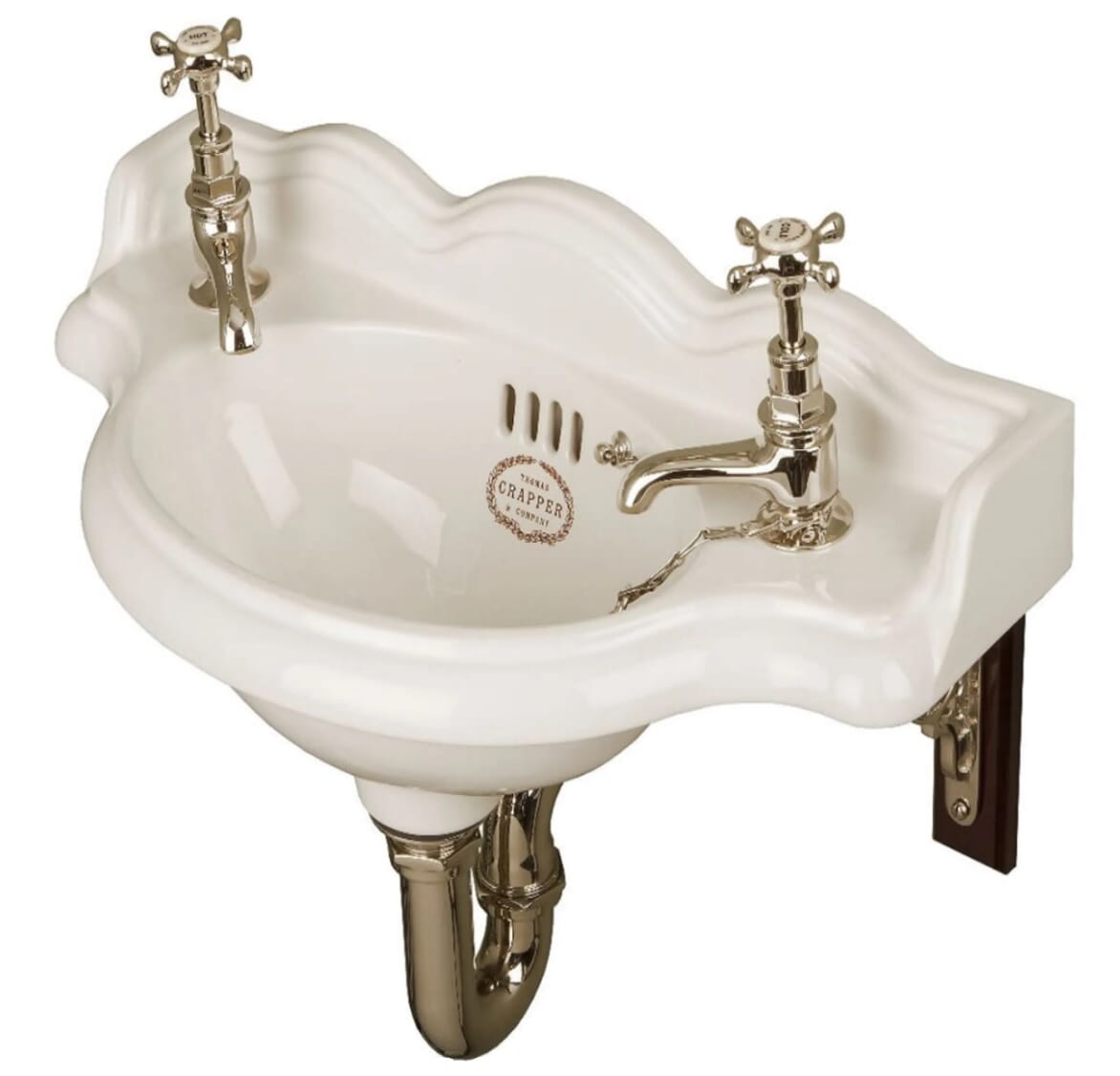 Thomas Crapper Marlborough Cloakroom Basin - White - TCMB402CR
