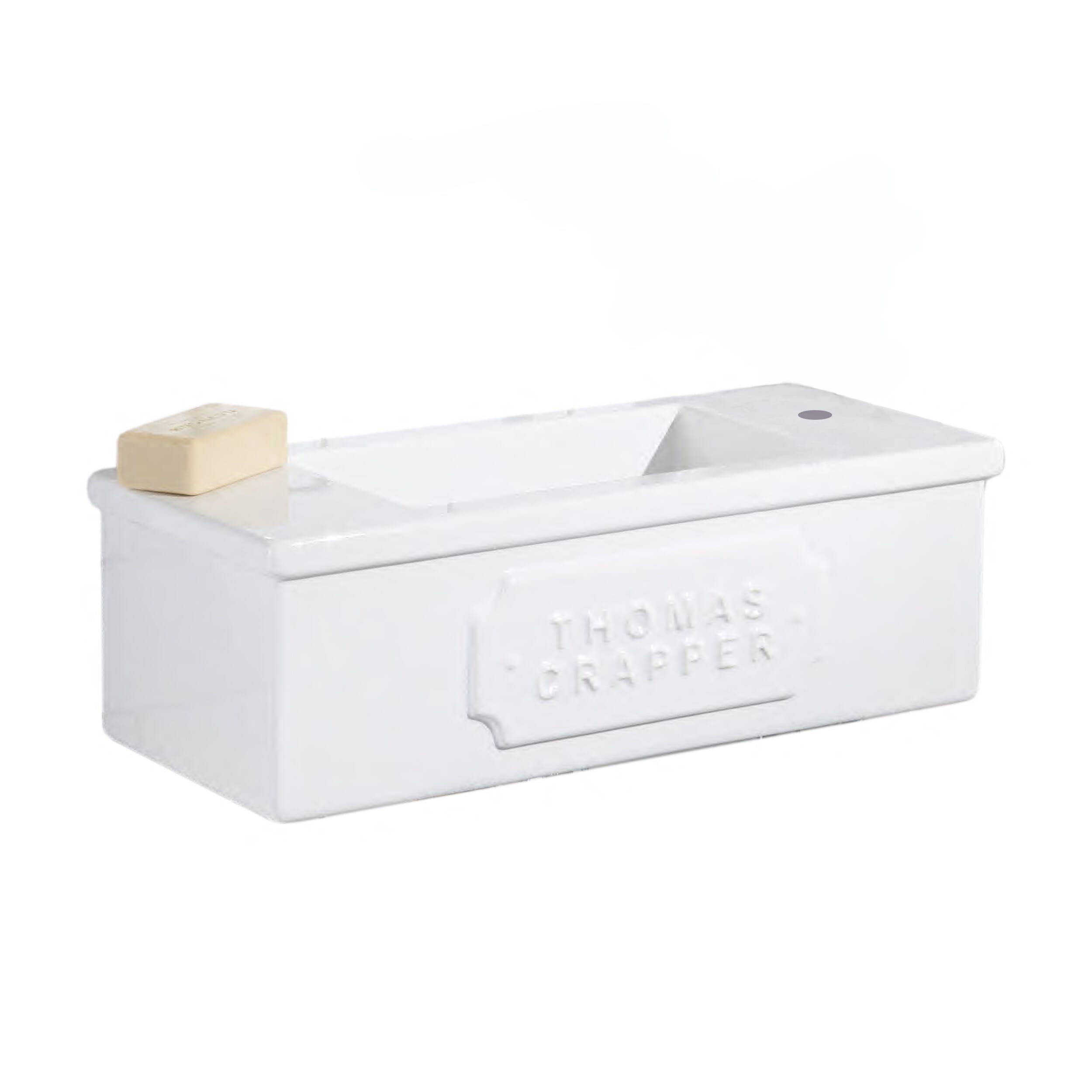 Thomas Crapper Bentham Cloakroom Basin - White - Right  - TCBE400WHR