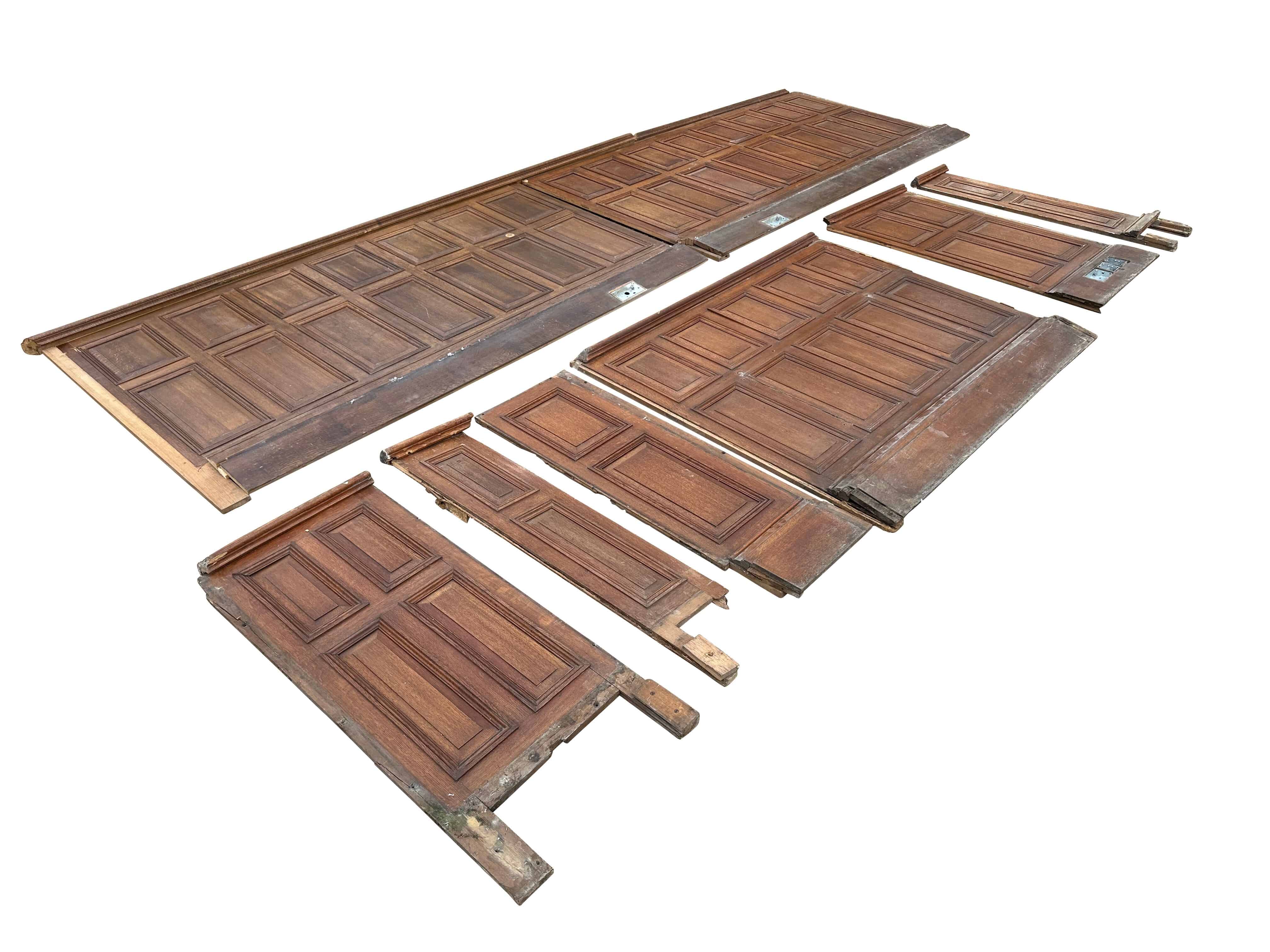 Antique Reclaimed Solid Oak Dado Height Wall Panelling