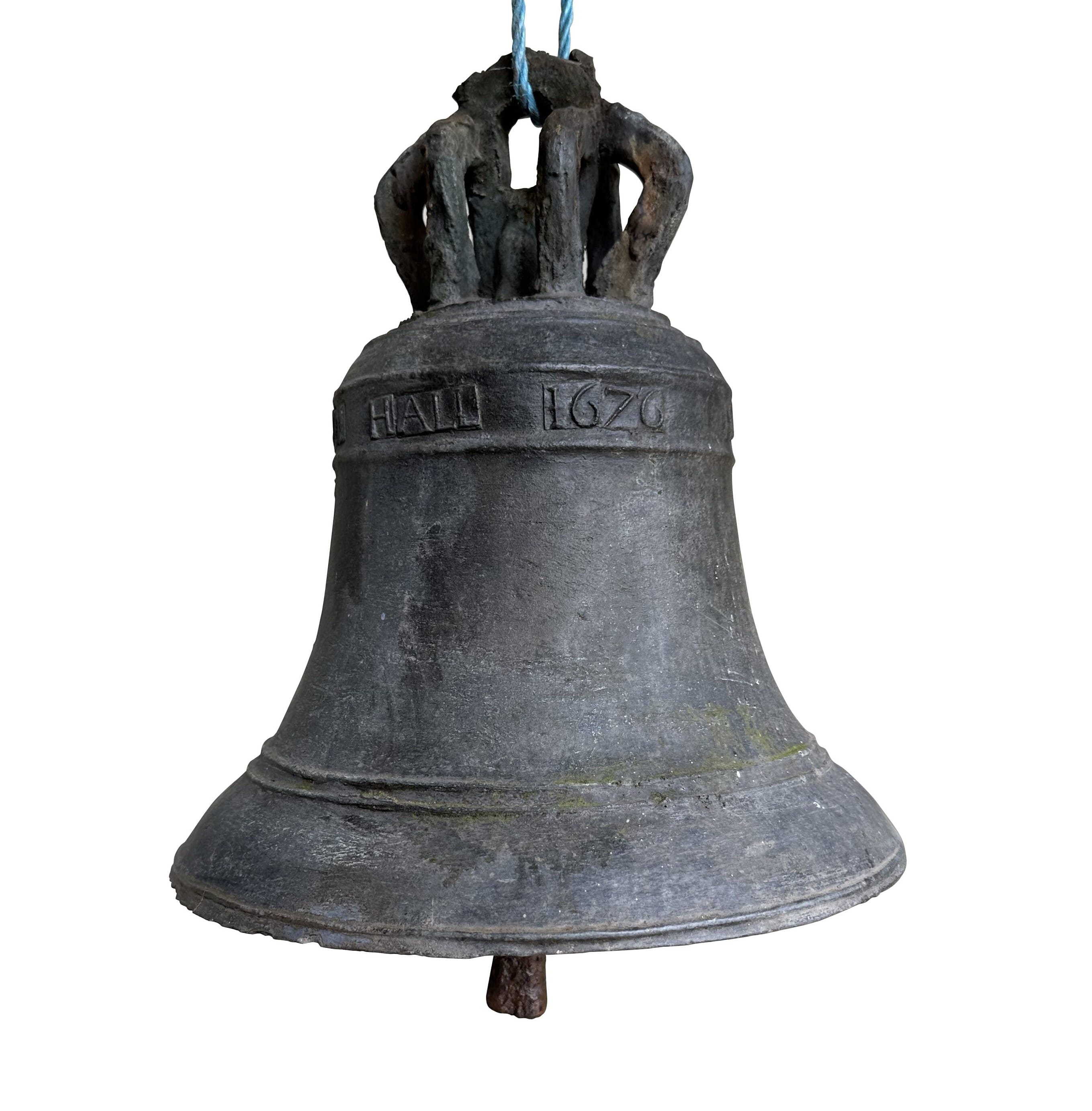 Antique Church Calling Bronze Bell Circa 1676 - 10341
