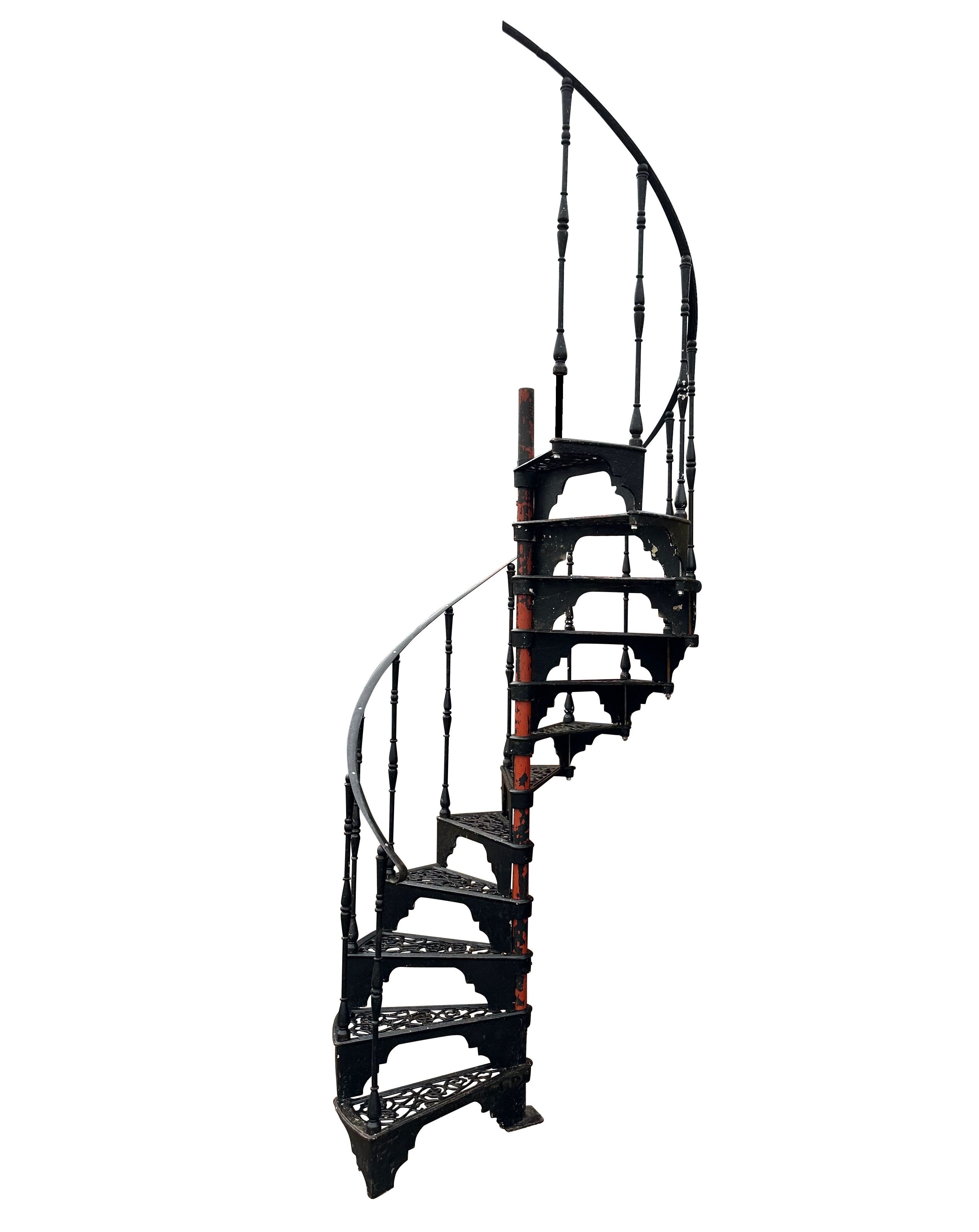 Reclaimed Genuine Cast Iron Spiral Staircase - 10117