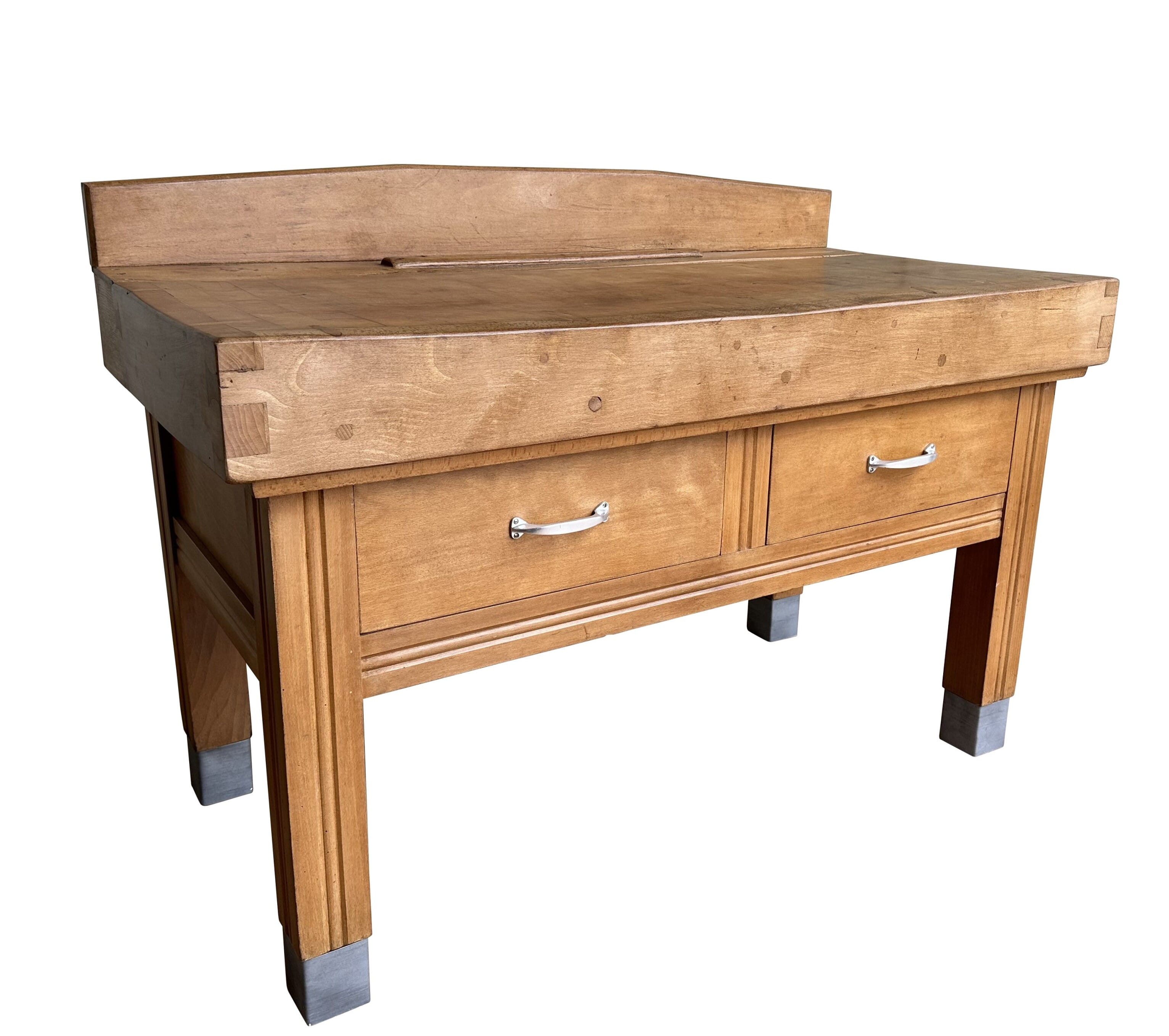 Kitchen Maple Butchers Chopping Block With Knife Holder - 10345