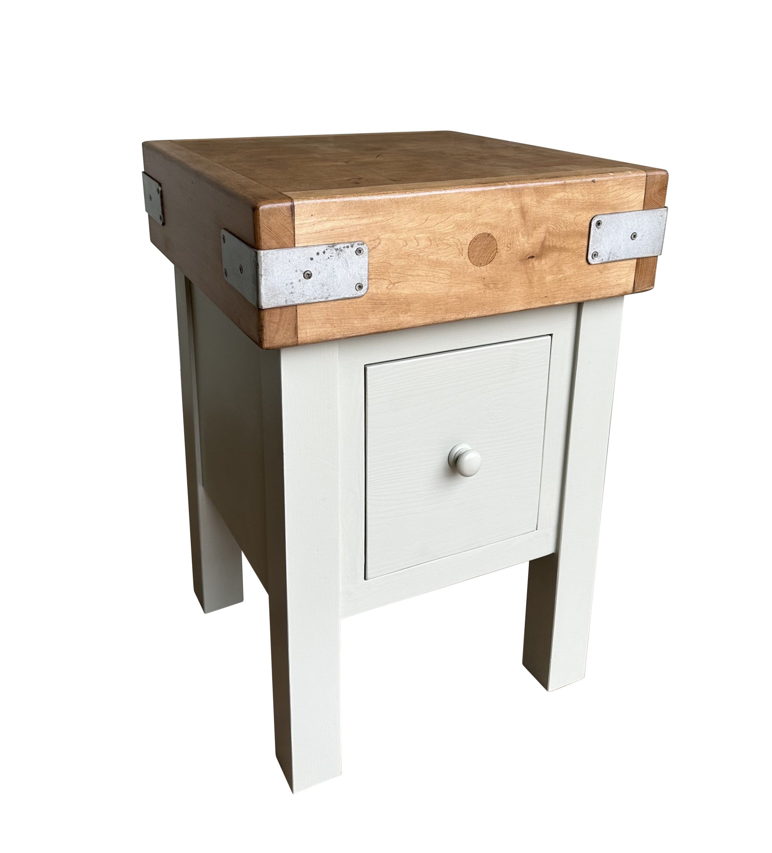 Original Maple Butchers Block on Bespoke Painted Base - D2167