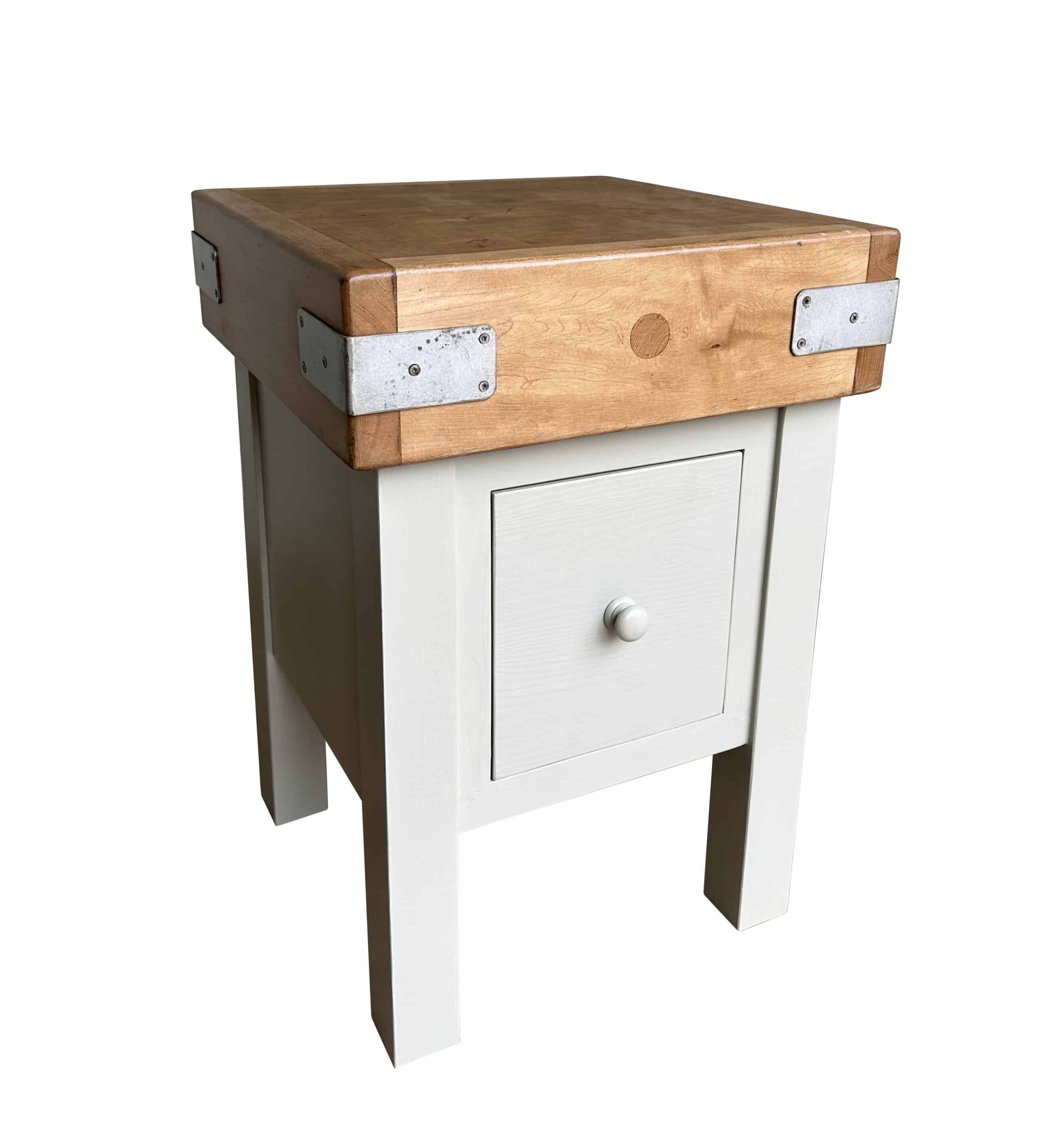Original Maple Butchers Block on Bespoke Painted Base