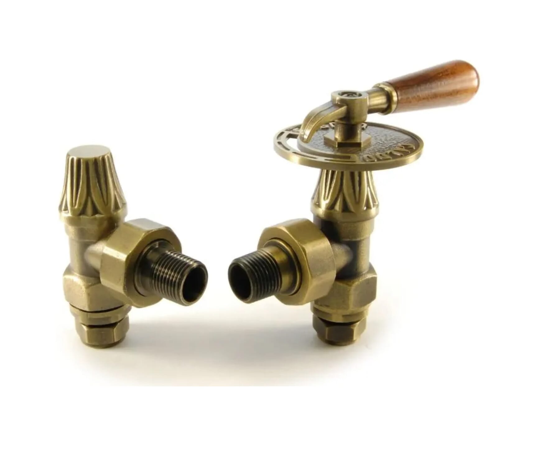 Abbey Throttle Manual Old English Brass Radiator Valves - Aboebth