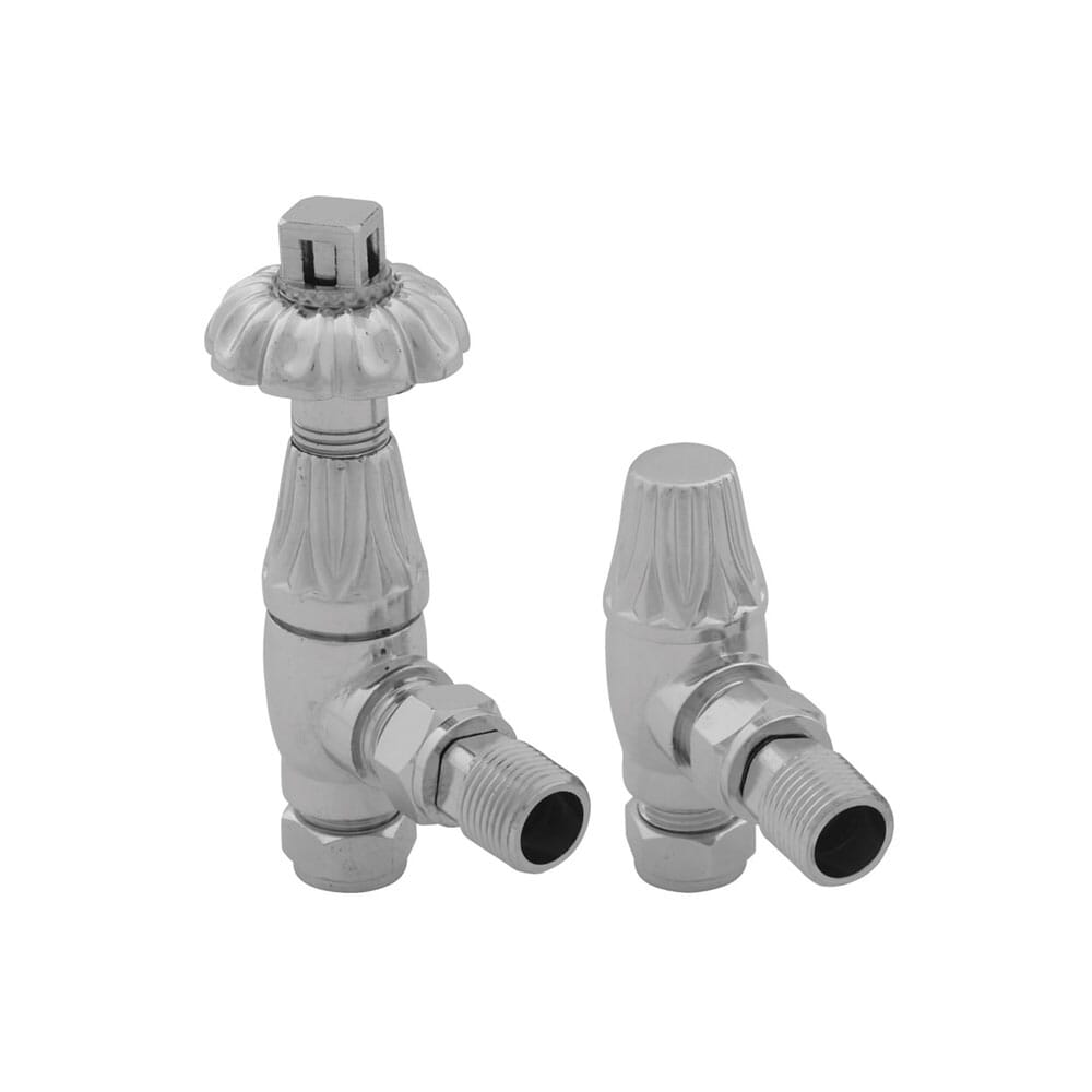 Carron Crocus Cast Iron Radiator Valves Chrome Finish - LD058