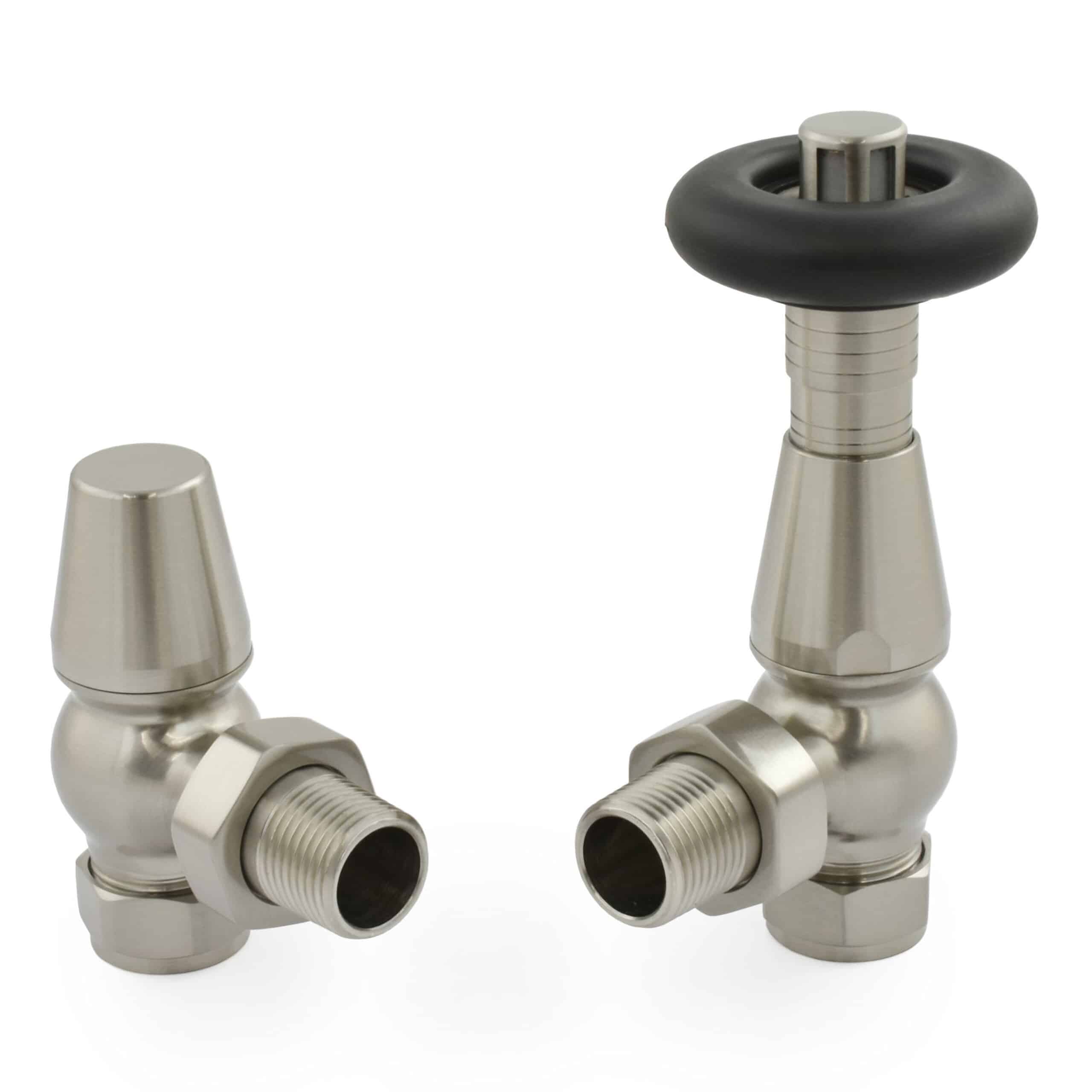 Satin Nickel Thermostatic Jaguar Radiator Valves