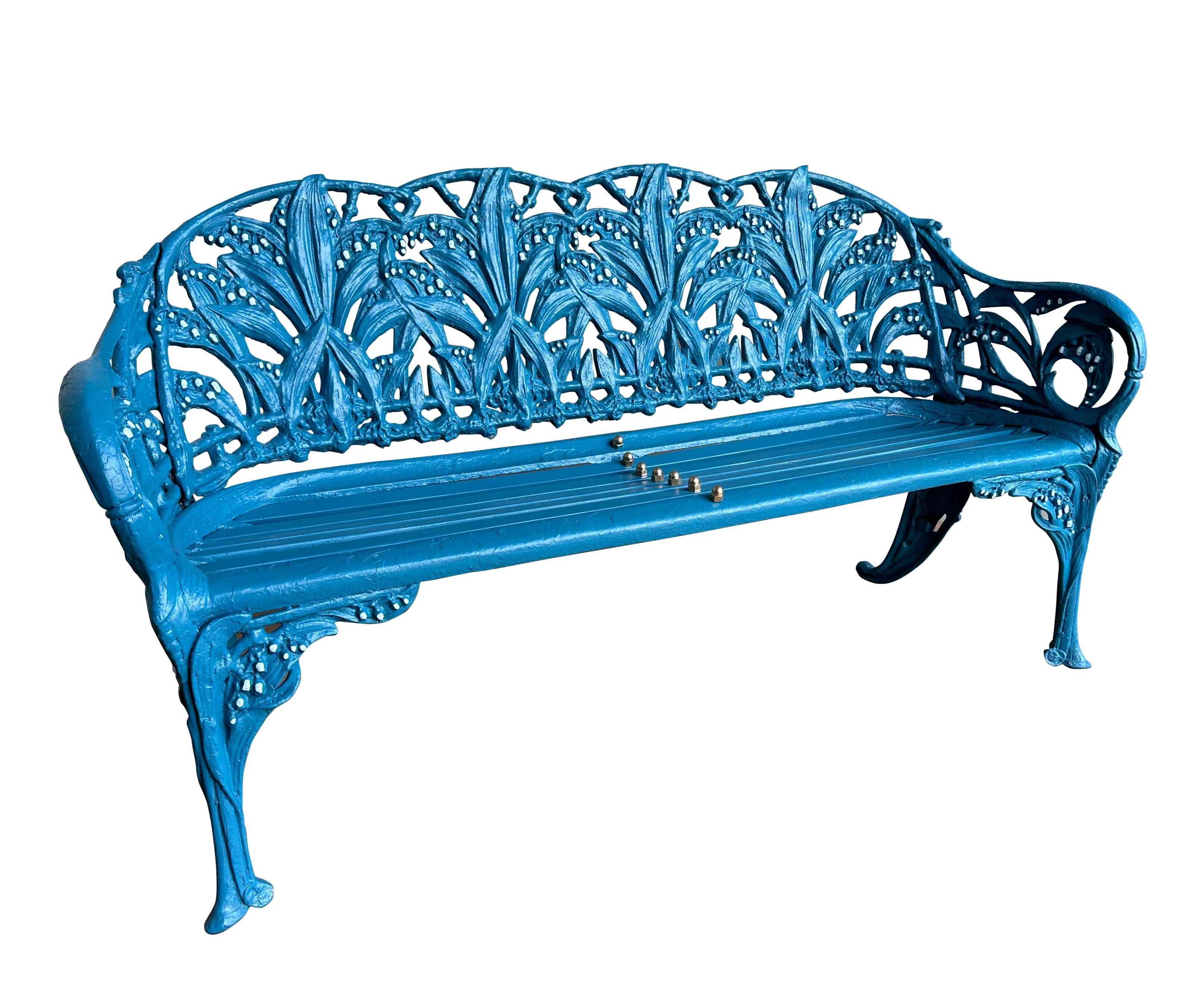 Garden Coalbrookdale Lilly Of The Valley Cast Metal Bench - 10062