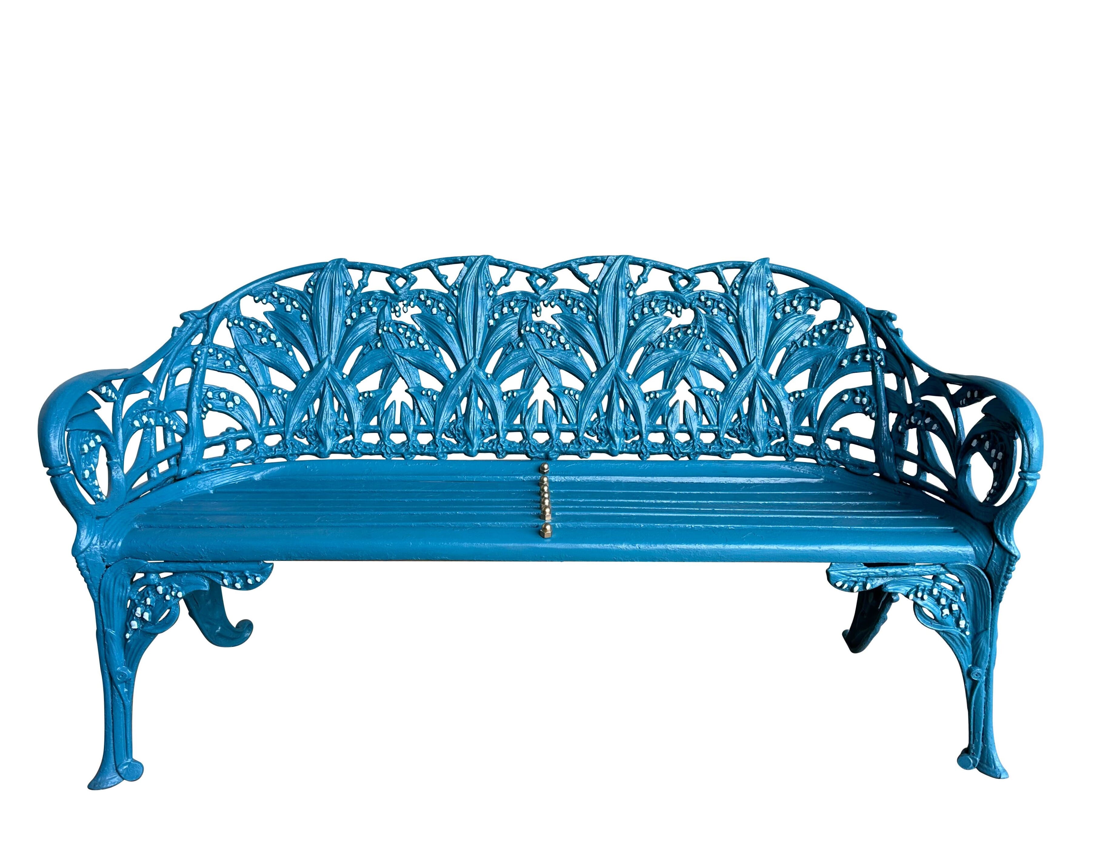 Coalbrookdale Garden Lilly Of The Valley Cast Metal Bench - 10063