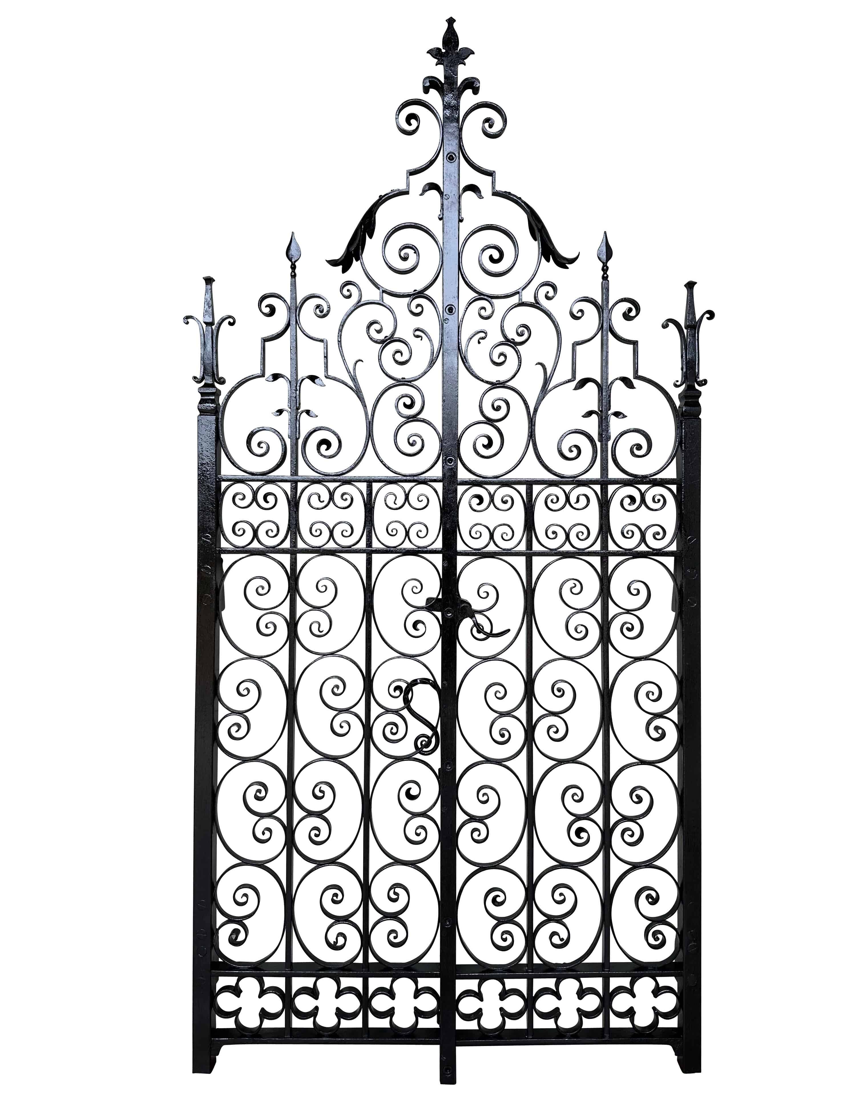 Decorative Victorian Wrought Iron Pedestrian Gate