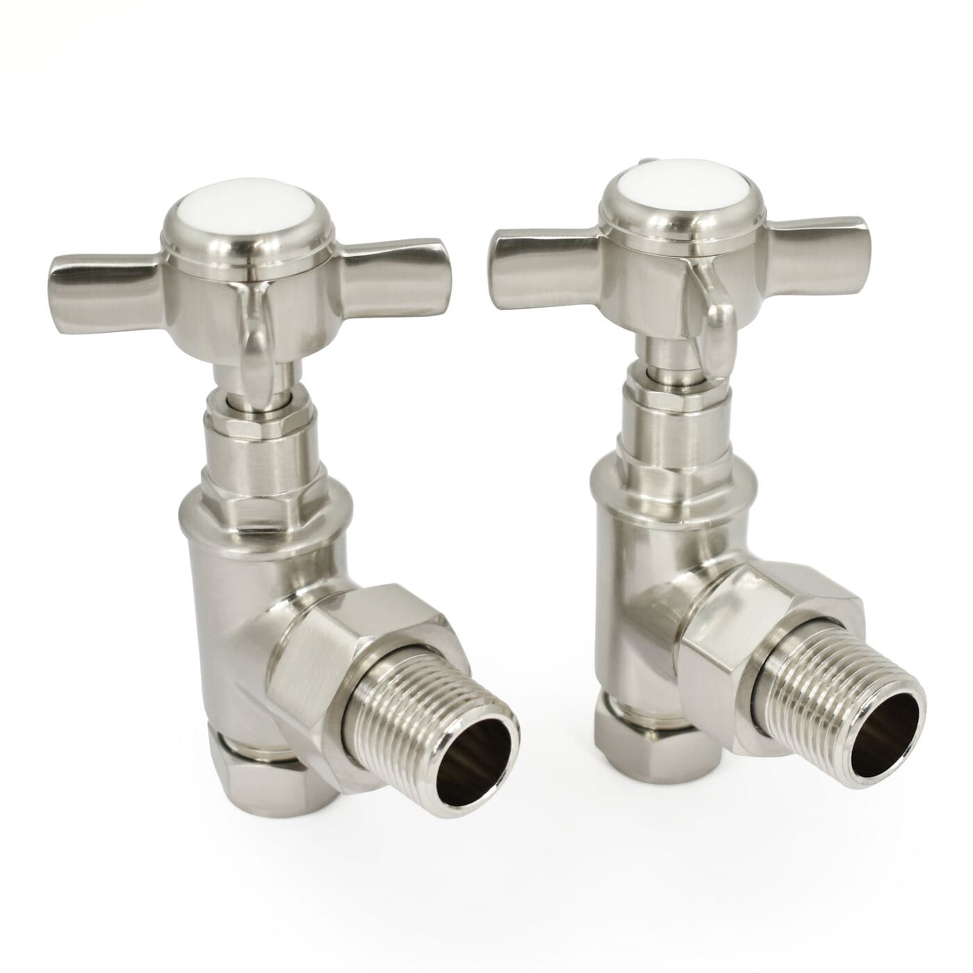 Satin Nickel Westminster Radiator Valves - Westsn