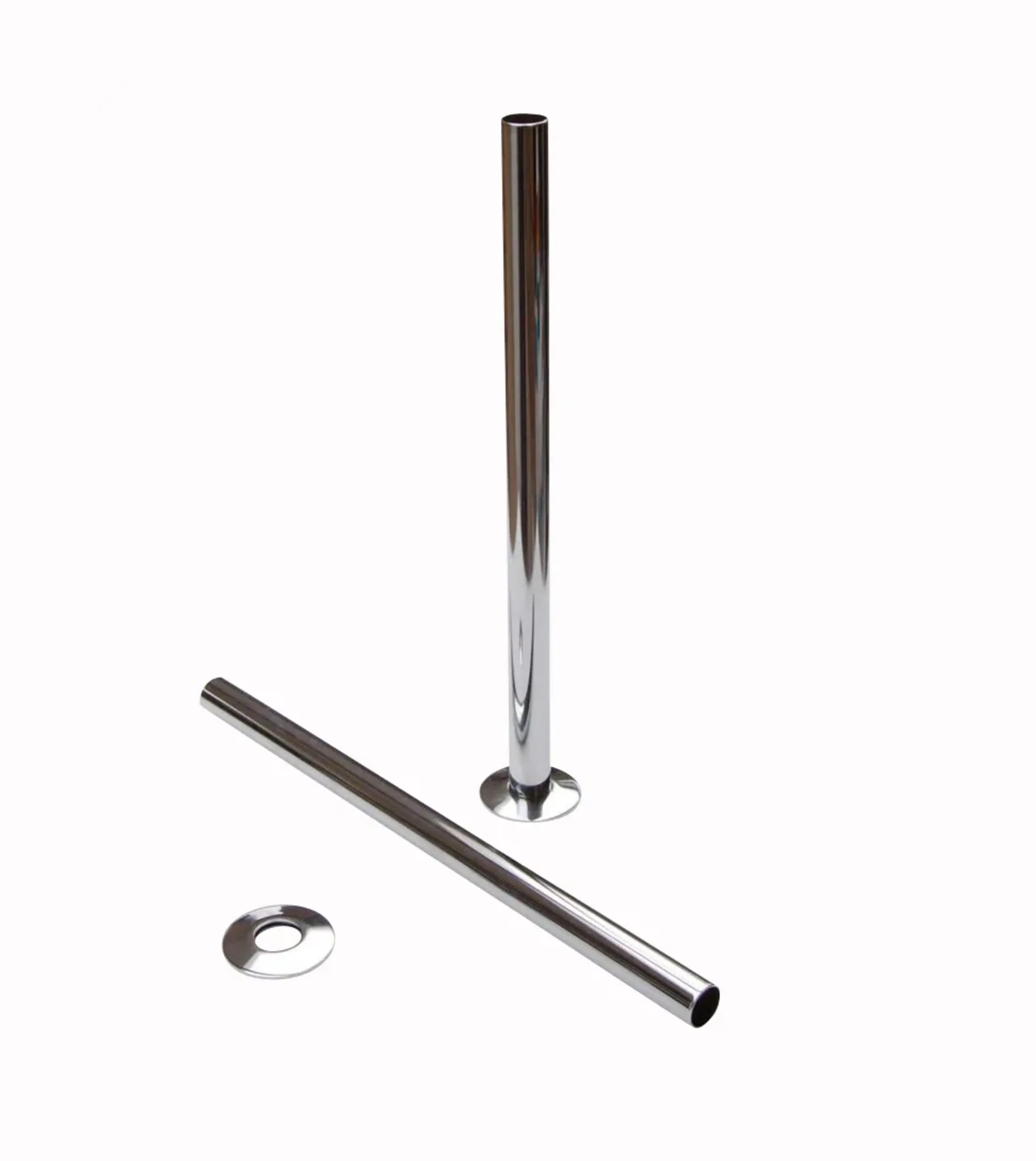 Long Chrome Radiator Pipe Covers / Shroud - Sle300-C