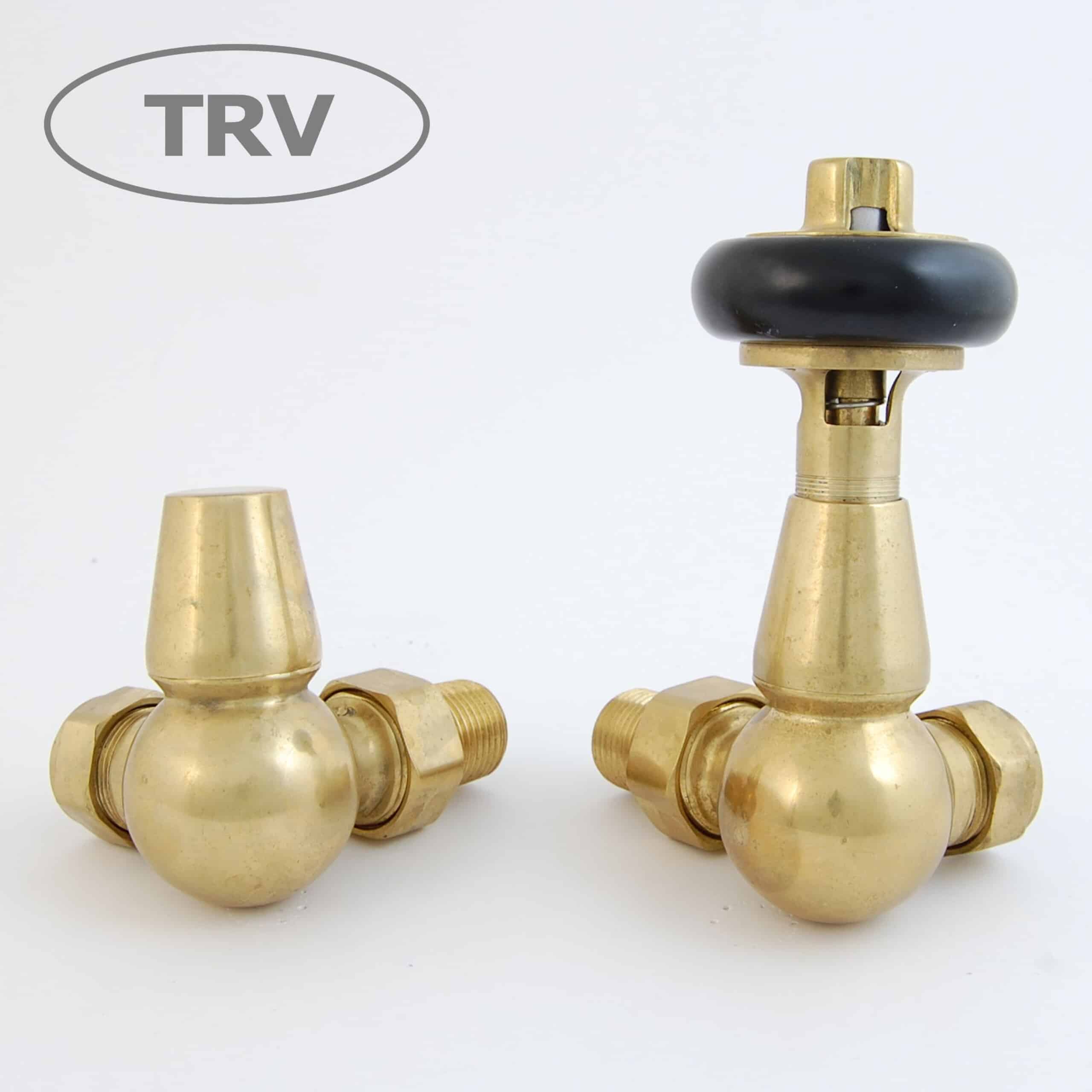 Faringdon Corner Trv Unlacquered Brass Valves