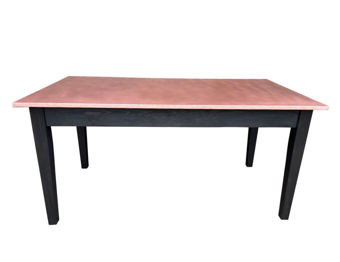 Bespoke Matt Copper Top Dining Table With Painted Base - D2168