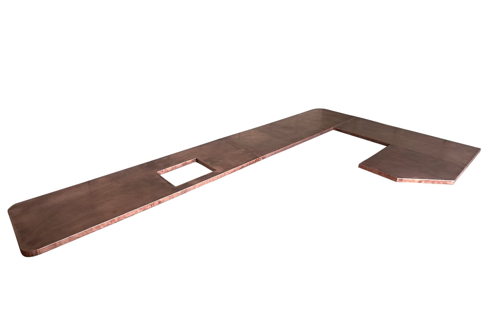 Bespoke Handmade Antique Copper Kitchen Worktops - D2169