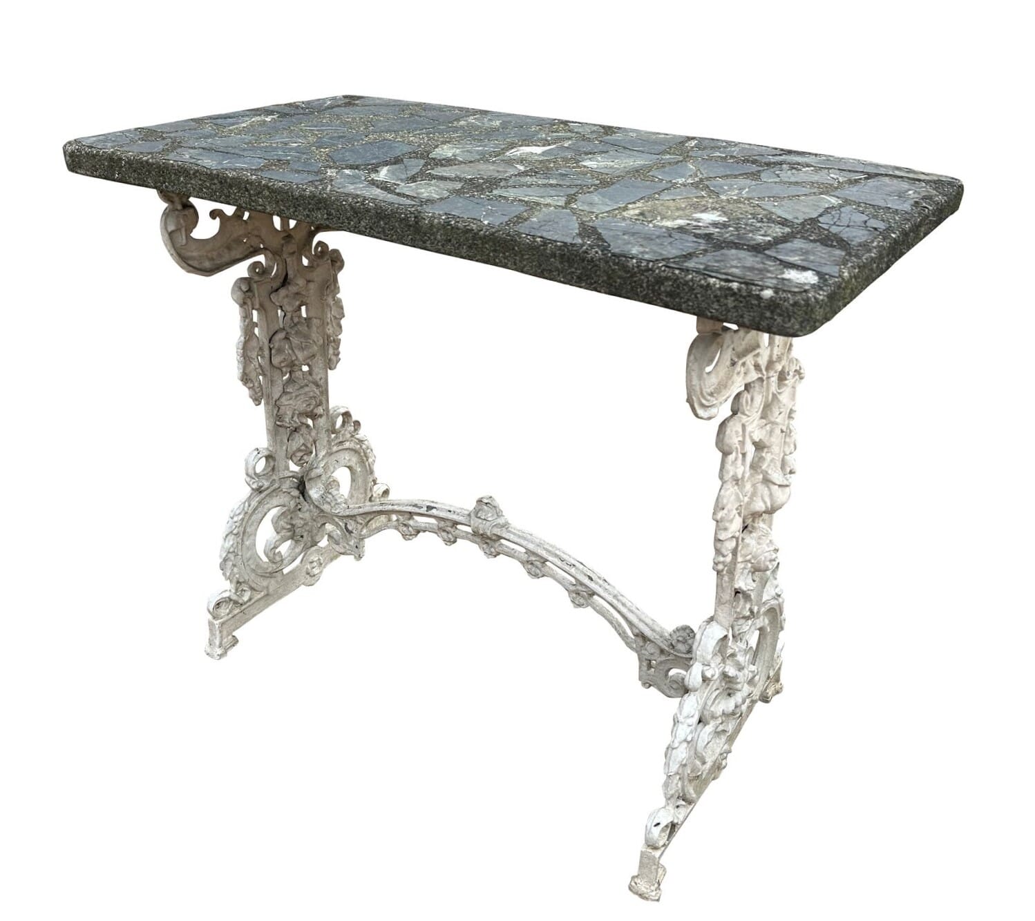 Reclaimed Ornate Cast Metal Garden Outdoor Table - 10371