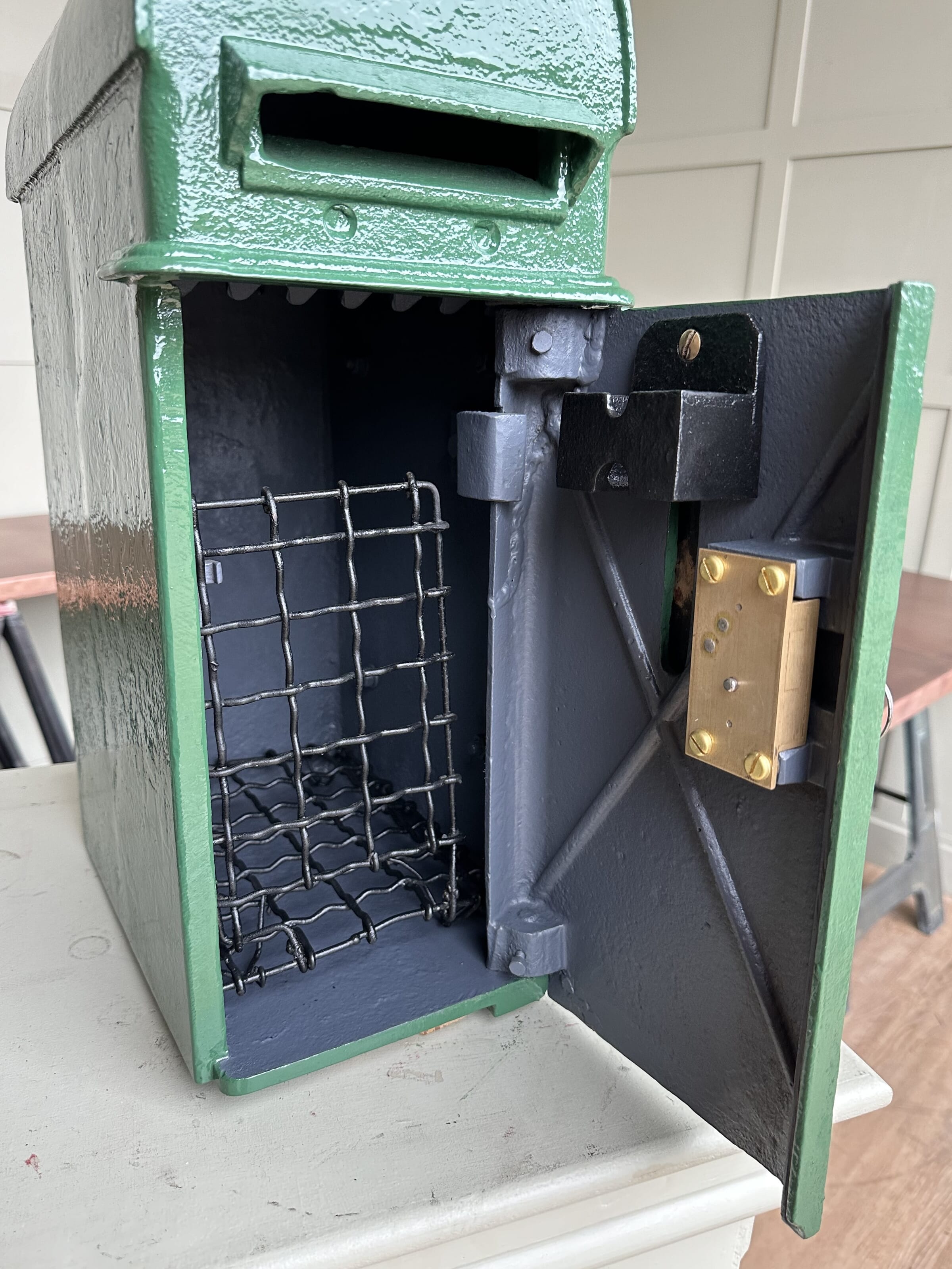 Original Cast Iron Irish Pole Mounted Letter Post Box