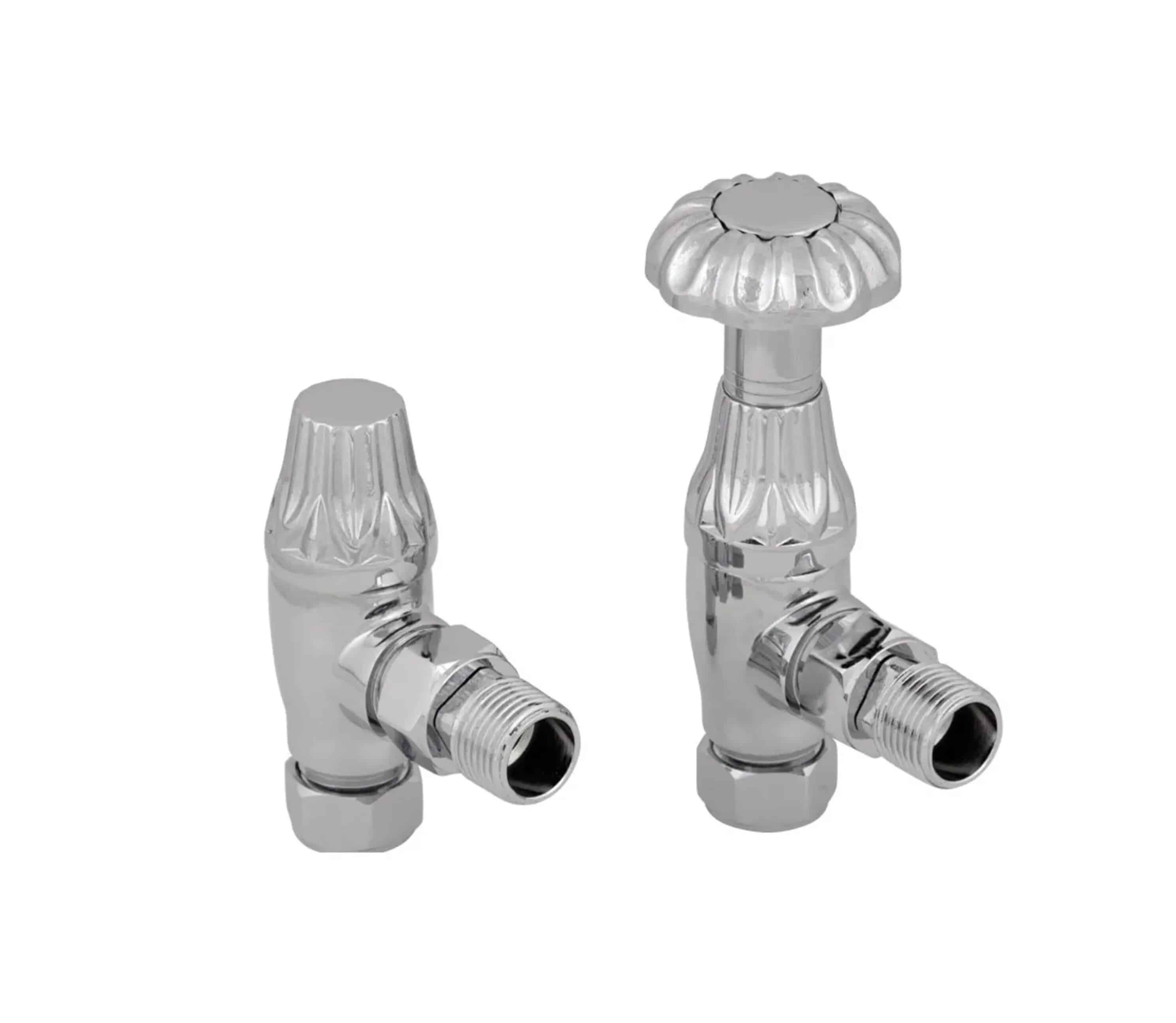 Pair of Chrome Crocus Manual Radiator Valves