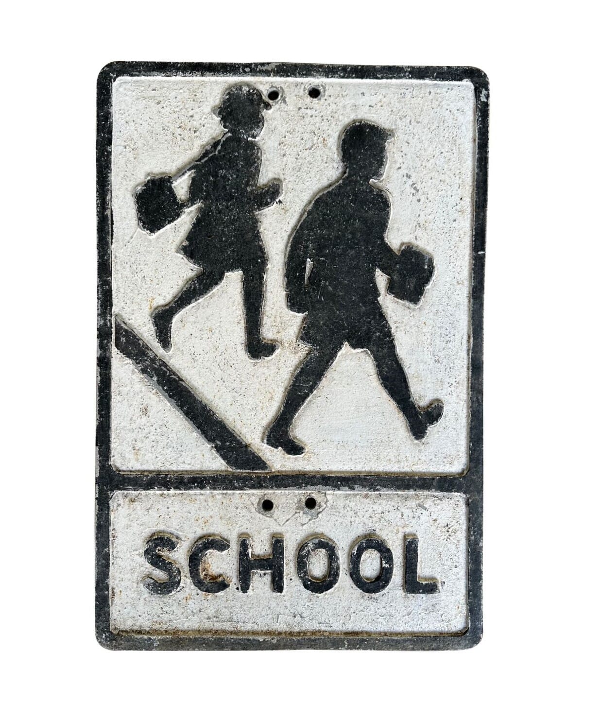 Original Cast Metal School Wall Mounted Sign - 10406