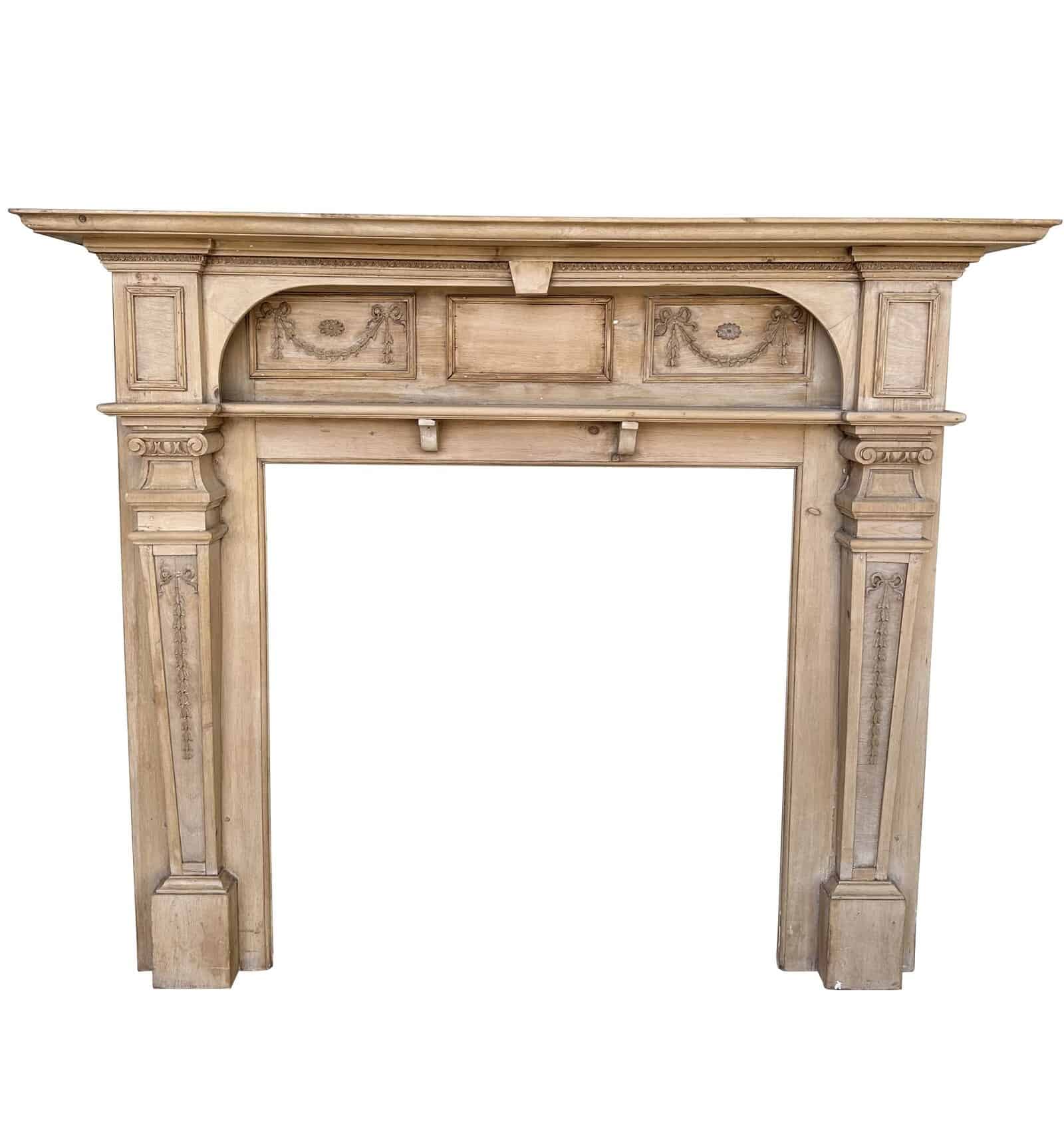 Victorian Wooden Fire Surround With Gesso Detailing