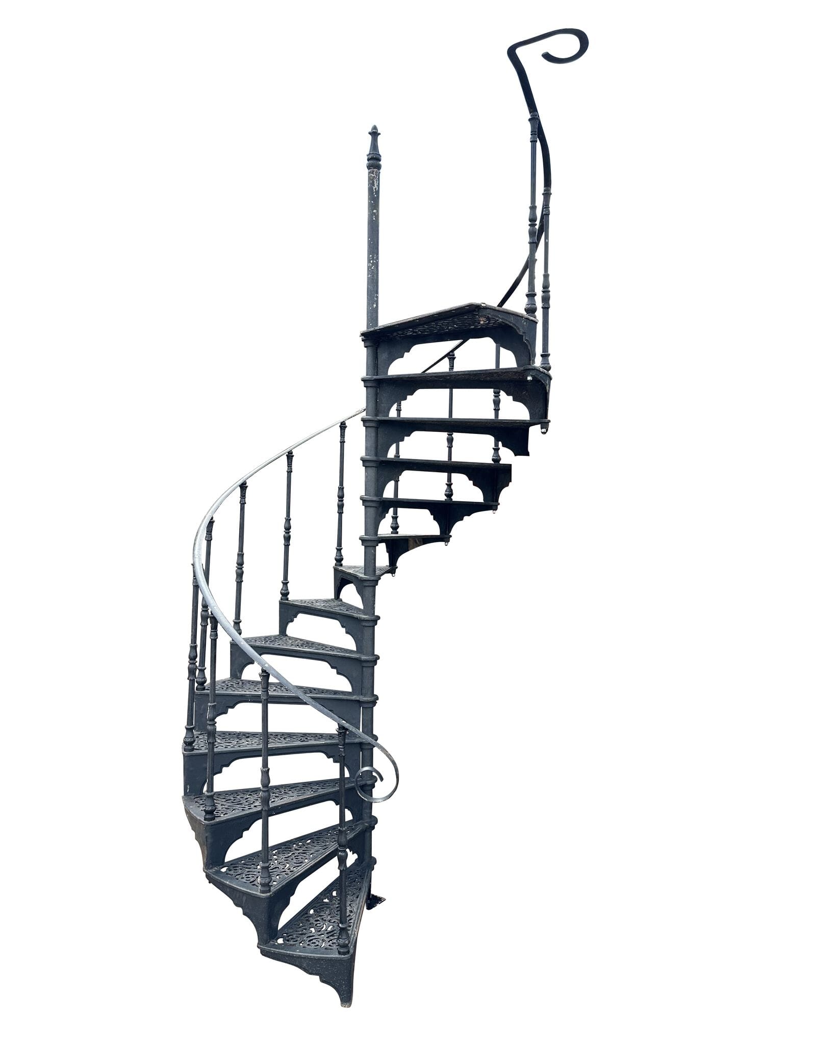 Reclaimed Large Cast Iron Spiral Staircase - 10123