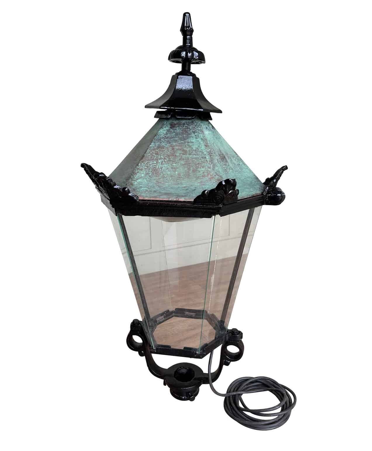 Copper And Cast Iron Antique Lantern