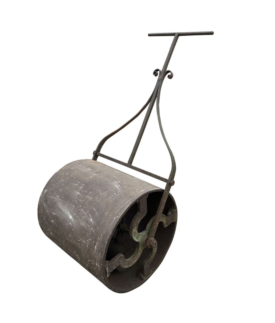 Antique Cast & Wrought Iron Garden Ornate Lawn Roller - 10409