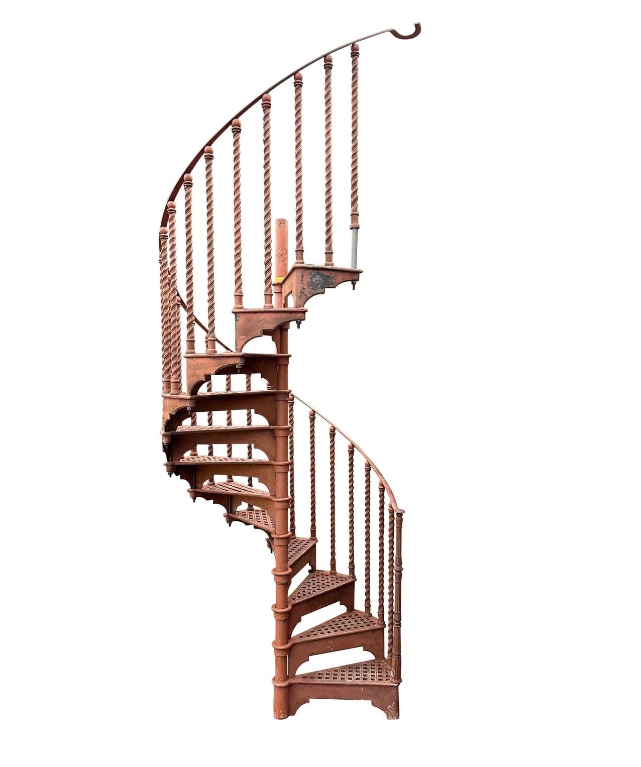 Reclaimed Barley Twist Cast Iron Spiral Staircase - 10415
