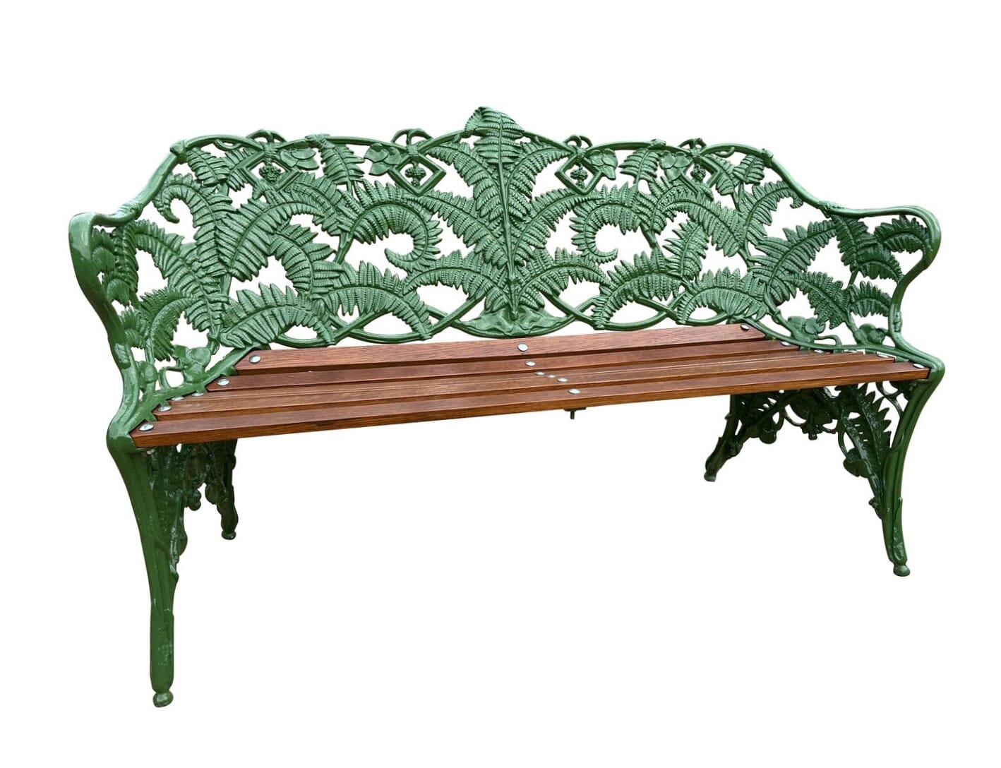 Coalbrookdale Cast Metal Fern and Blackberry Bench - 10370B