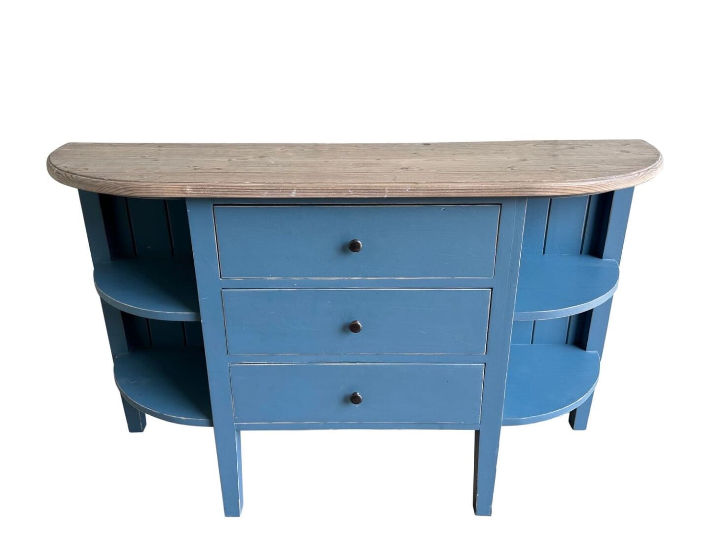 Reclaimed Wooden Vintage Side Table With Drawers - 10447