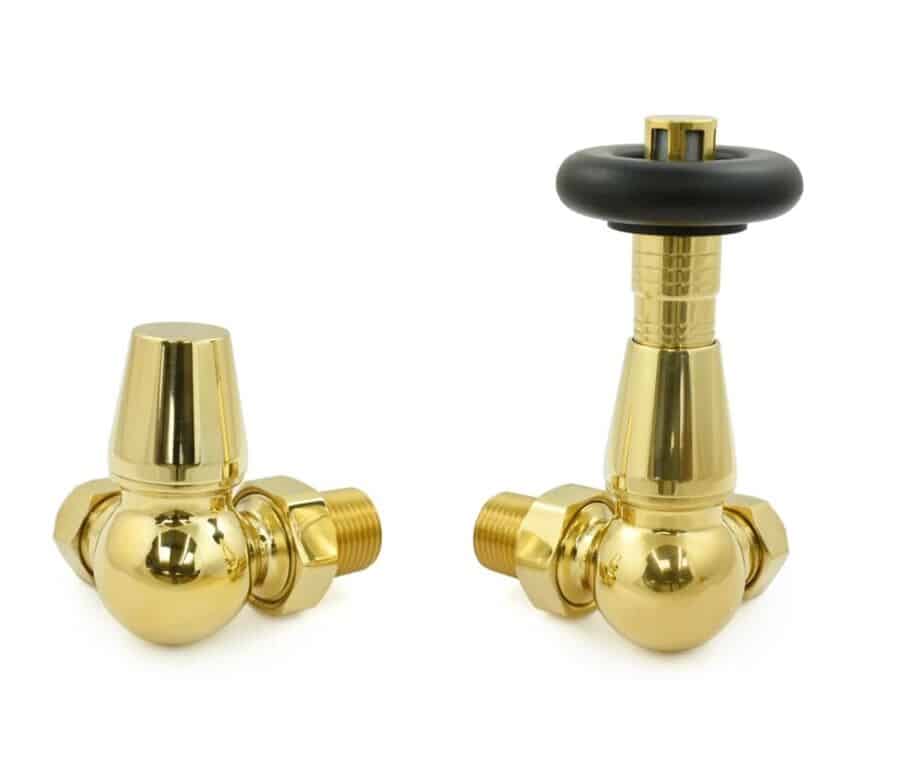Thermostatic Unlacquered Brass Jaguar Radiator Valves