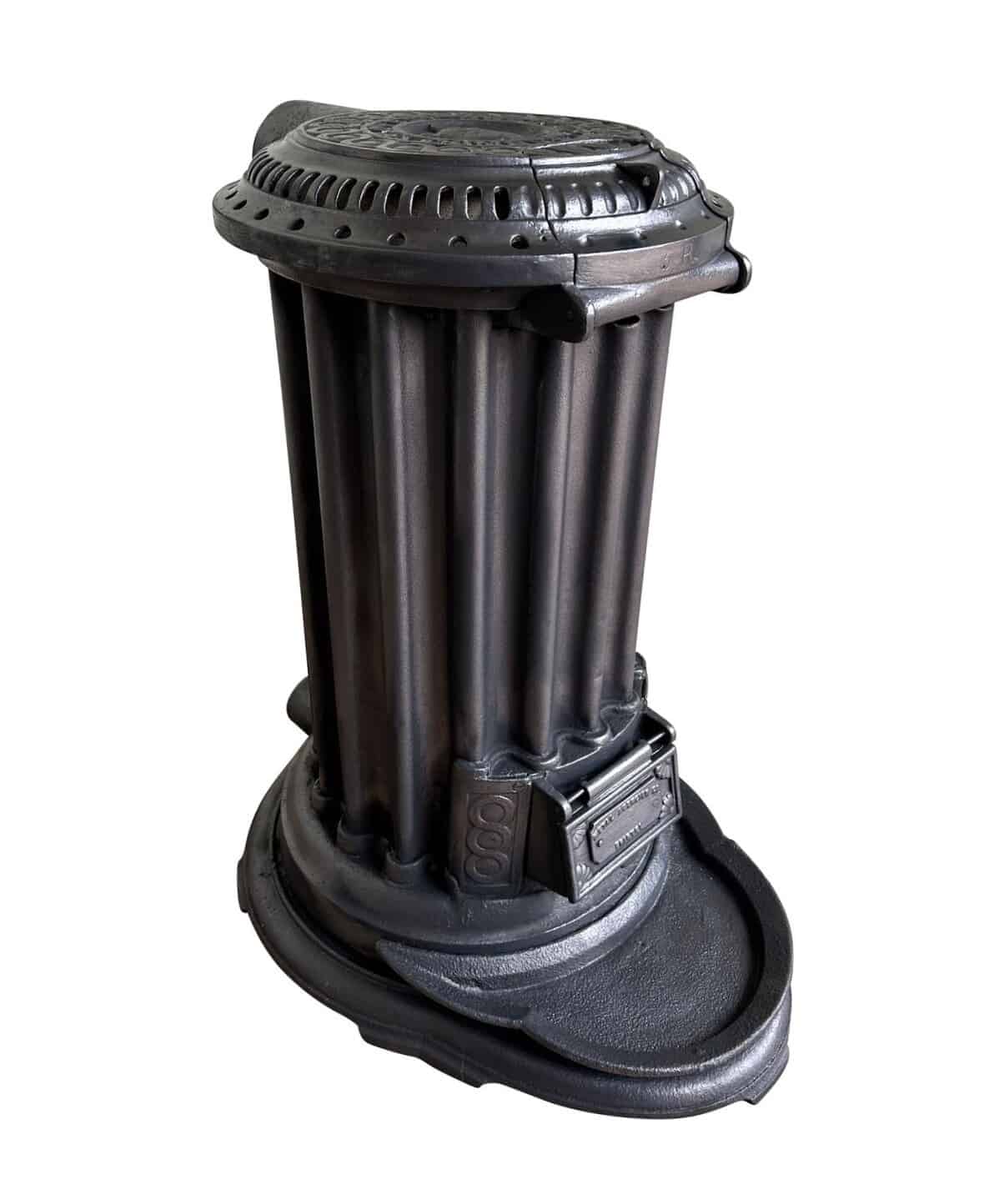 Antique Rare Model Tortoise Radiator Stove On Base