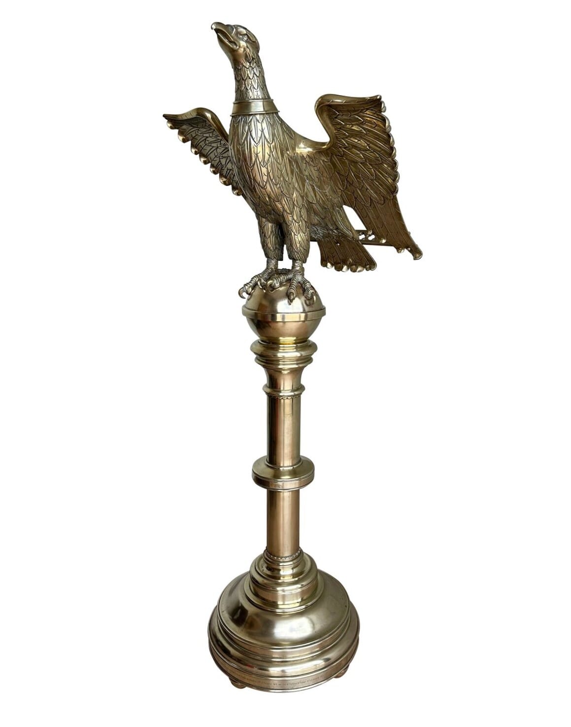 Antique Reclaimed Solid Brass Church Eagle Lectern - 10438