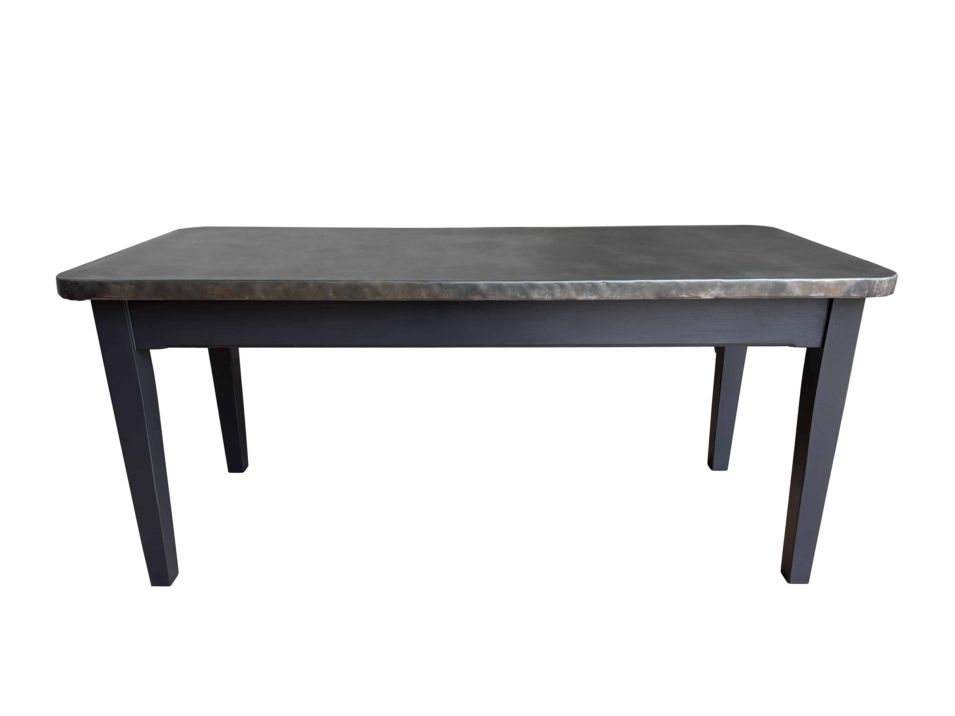 Handmade Bespoke Antique Zinc Kitchen Dining Table