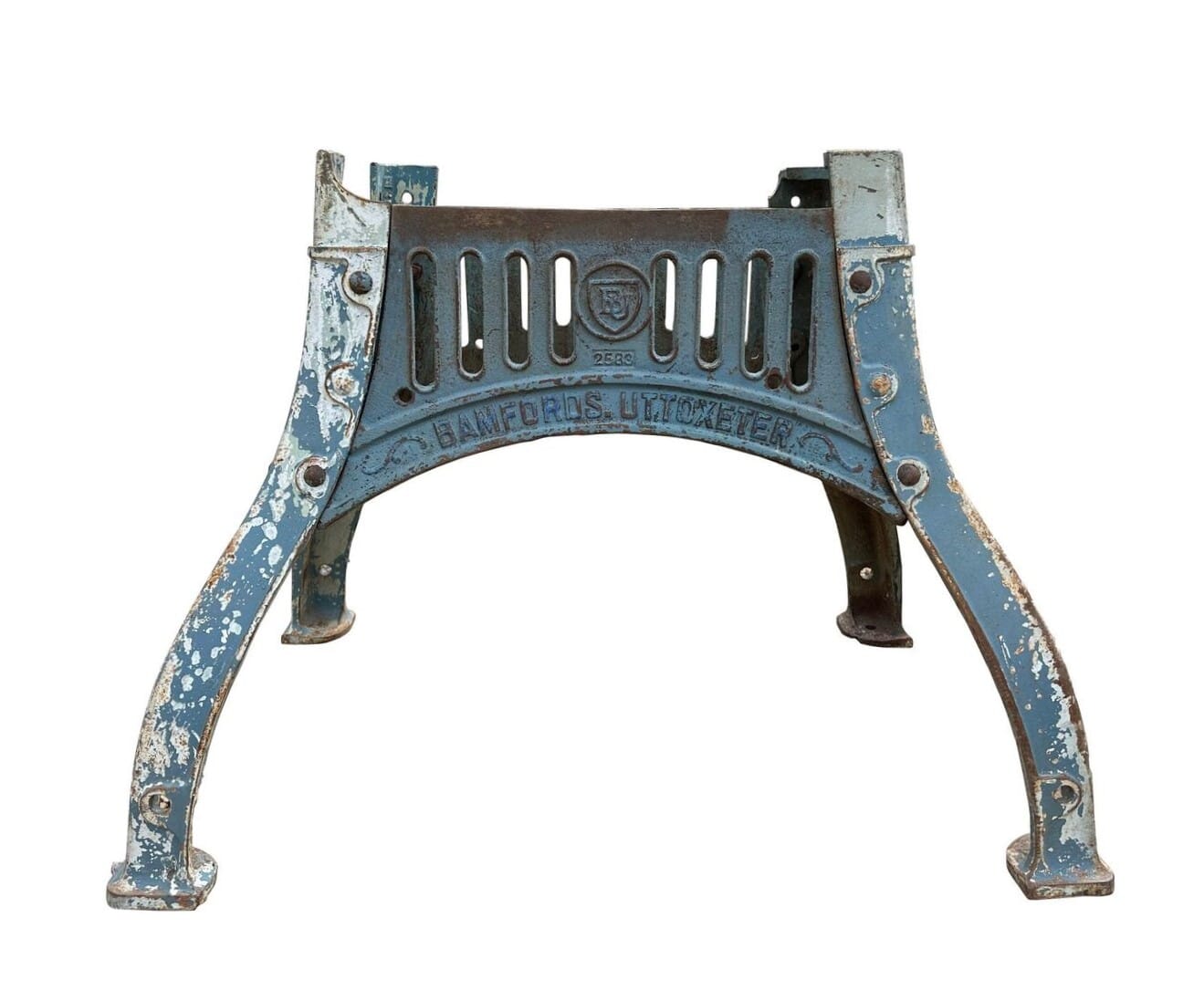 Reclaimed Cast Iron Industrial Henry Bamford Table Base - 10452